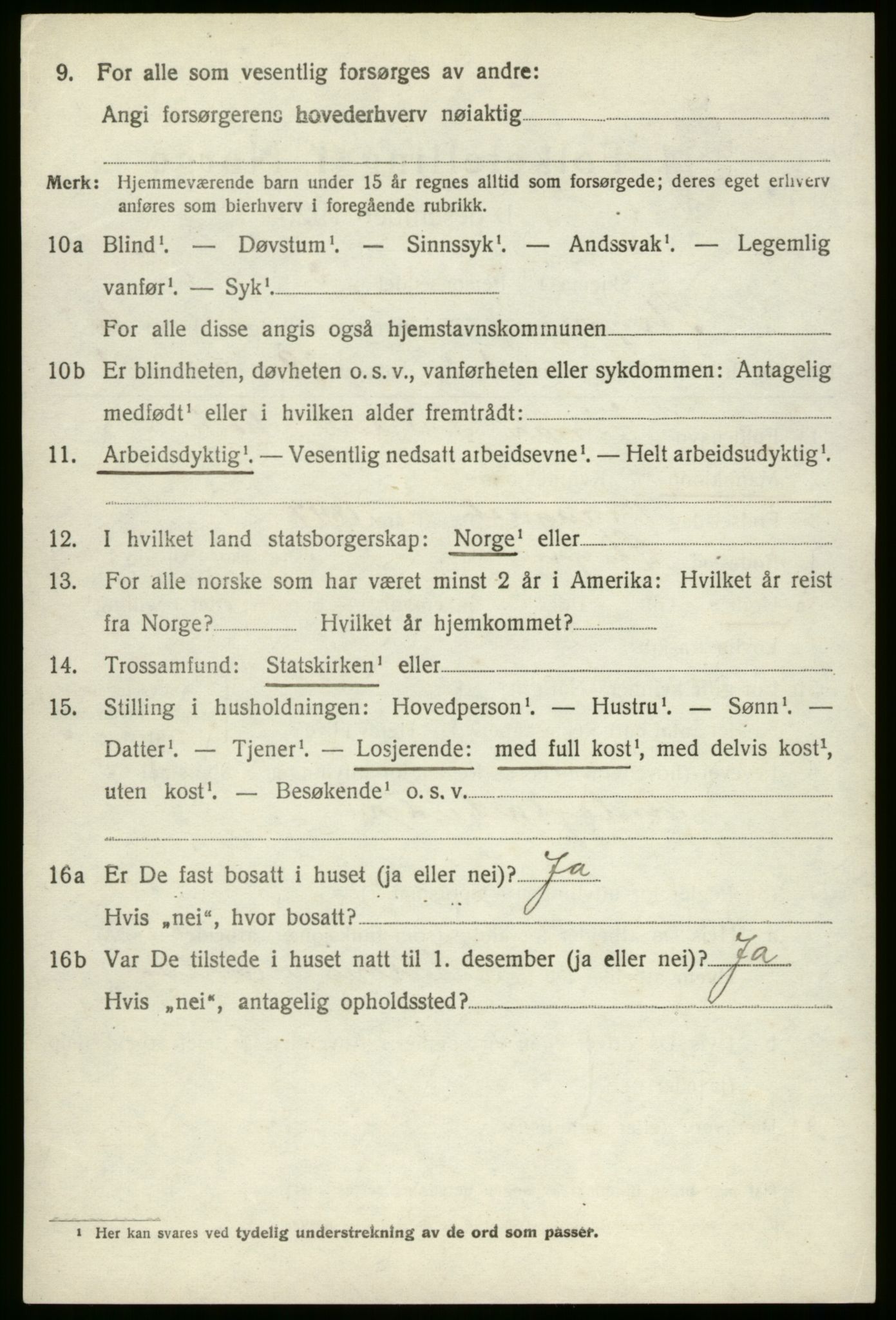 SAB, 1920 census for Stryn, 1920, p. 2619