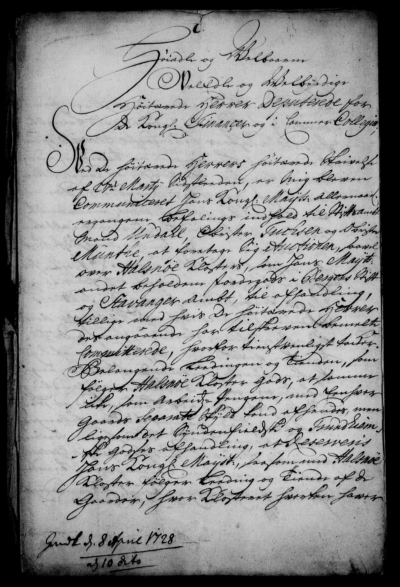 Rentekammeret inntil 1814, Realistisk ordnet avdeling, RA/EA-4070/On/L0005: [Jj 6]: Forskjellige dokumenter om Halsnøy klosters gods, 1697-1770, p. 521
