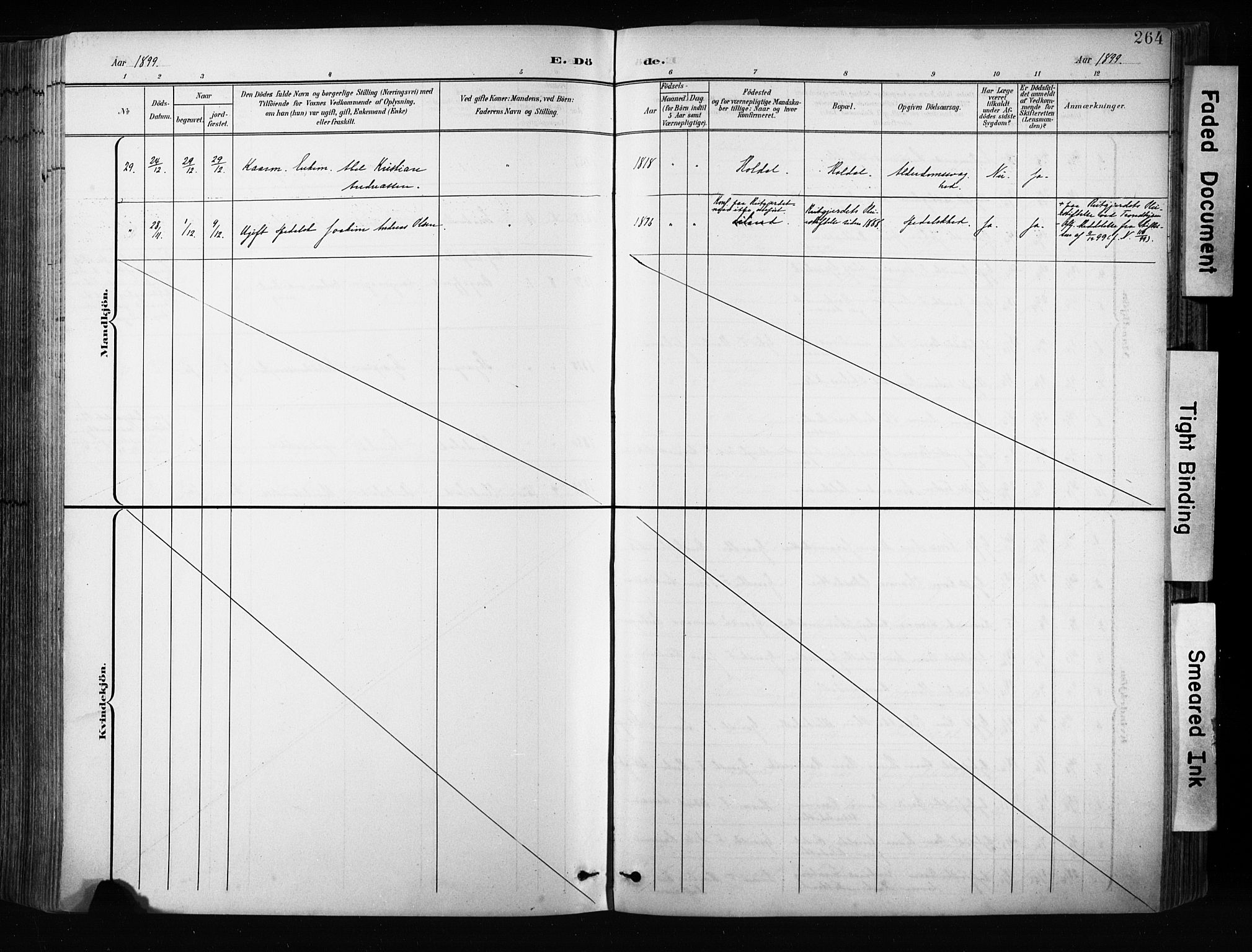 Ministerialprotokoller, klokkerbøker og fødselsregistre - Nordland, AV/SAT-A-1459/880/L1134: Parish register (official) no. 880A08, 1899-1908, p. 264