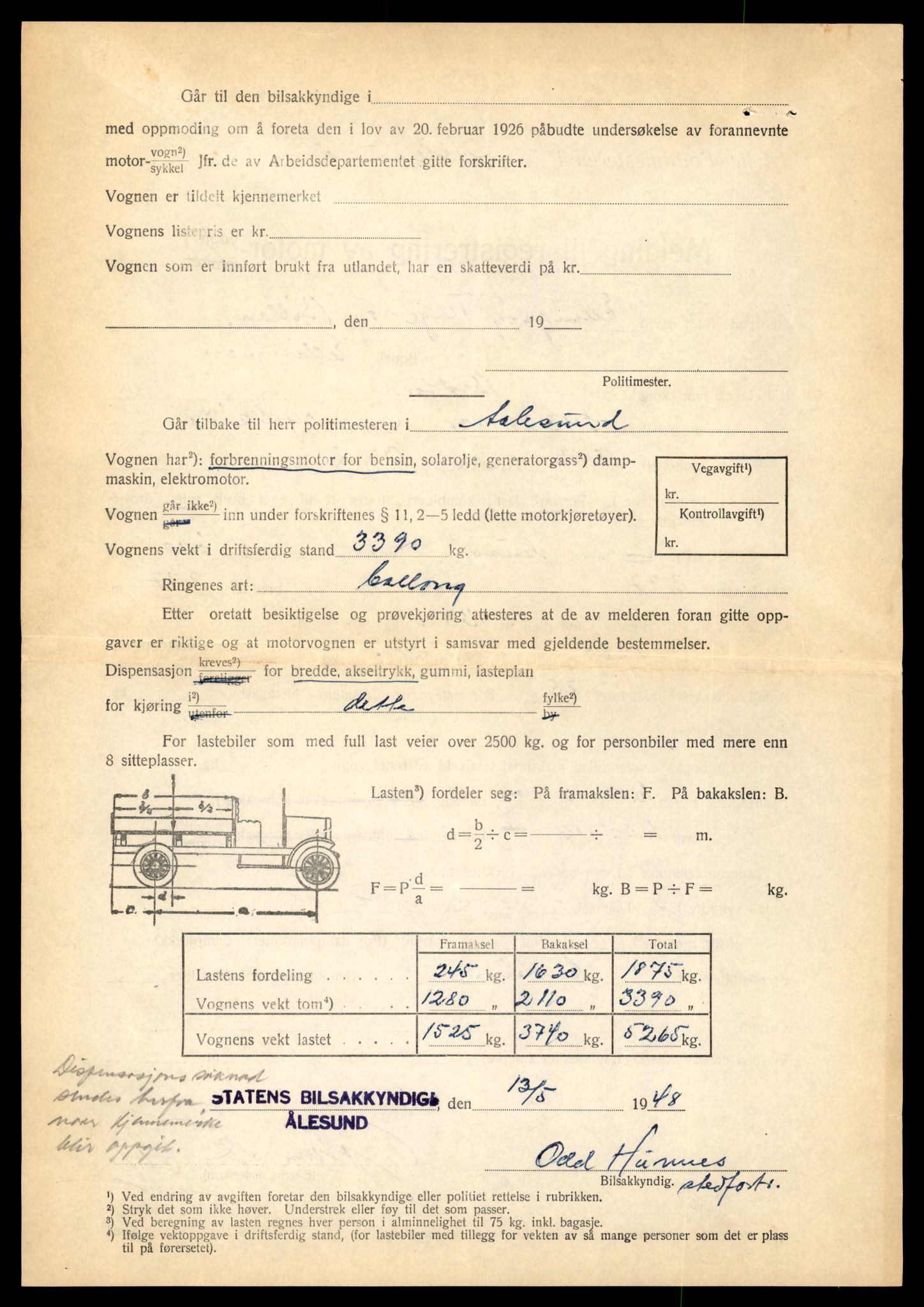 Møre og Romsdal vegkontor - Ålesund trafikkstasjon, AV/SAT-A-4099/F/Fe/L0011: Registreringskort for kjøretøy T 1170 - T 1289, 1927-1998, p. 578