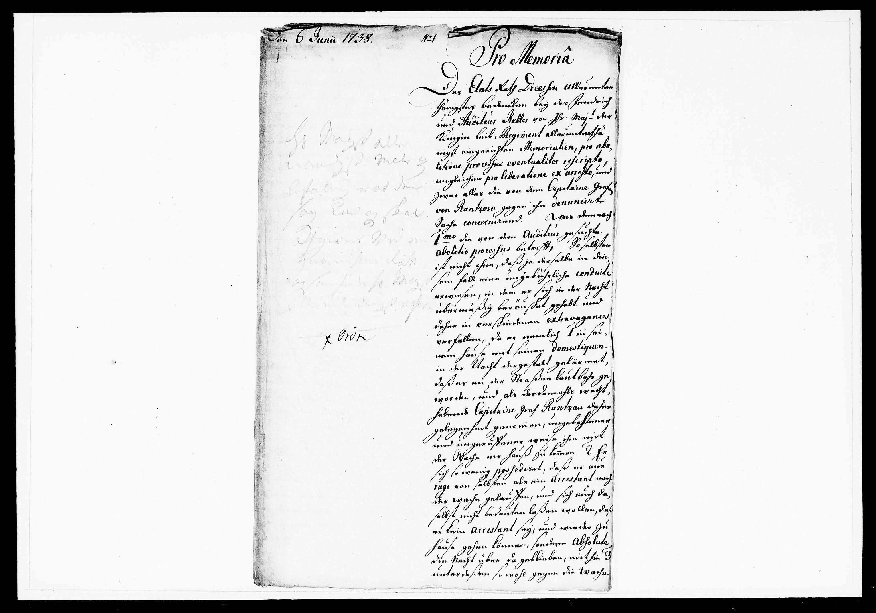 Krigskollegiet, Krigskancelliet, DRA/A-0006/-/1143-1150: Refererede sager, 1738, p. 267