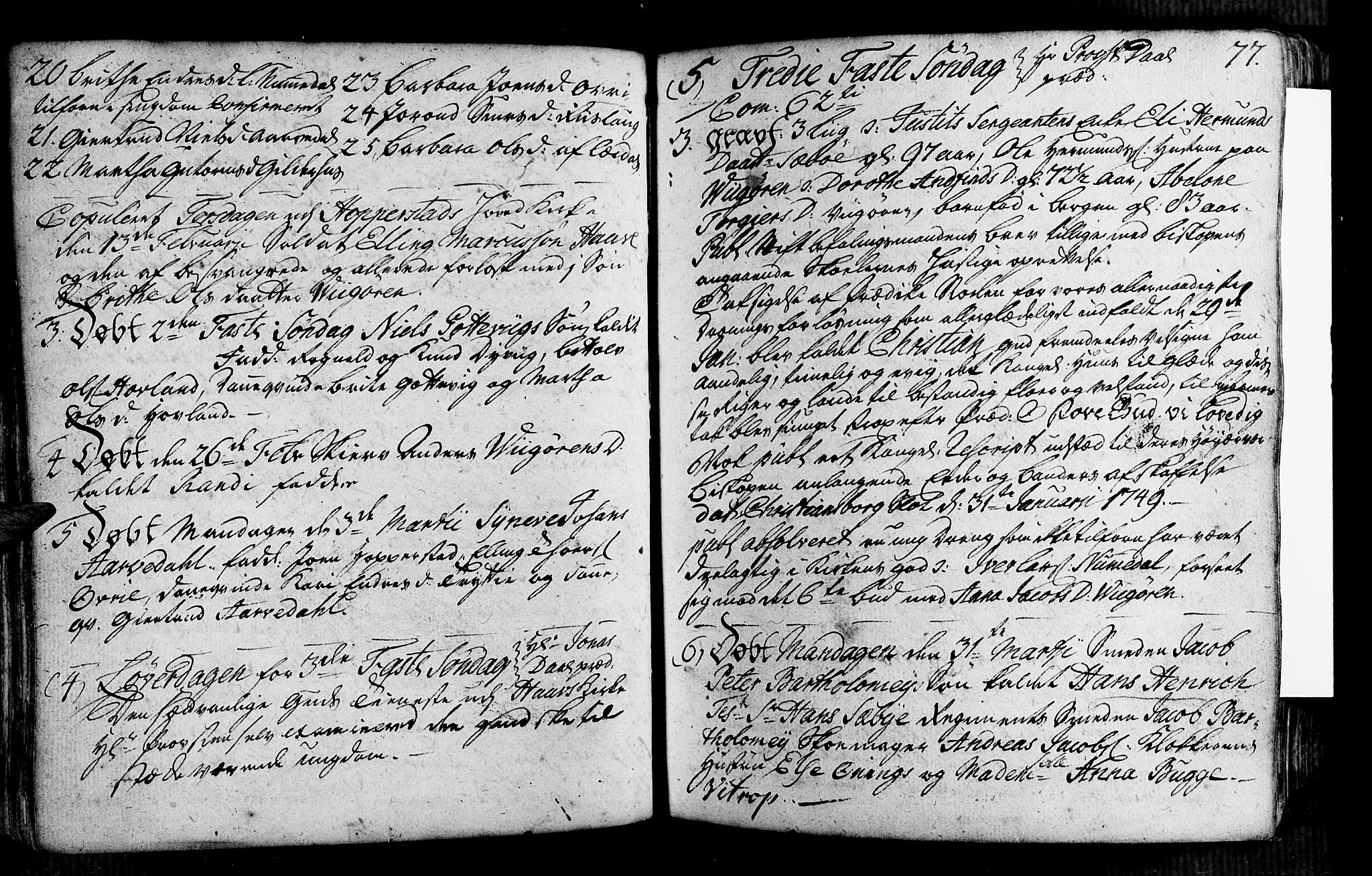 Vik sokneprestembete, AV/SAB-A-81501/H/Haa/Haaa/L0002: Parish register (official) no. A 2 / 1, 1740-1757, p. 77