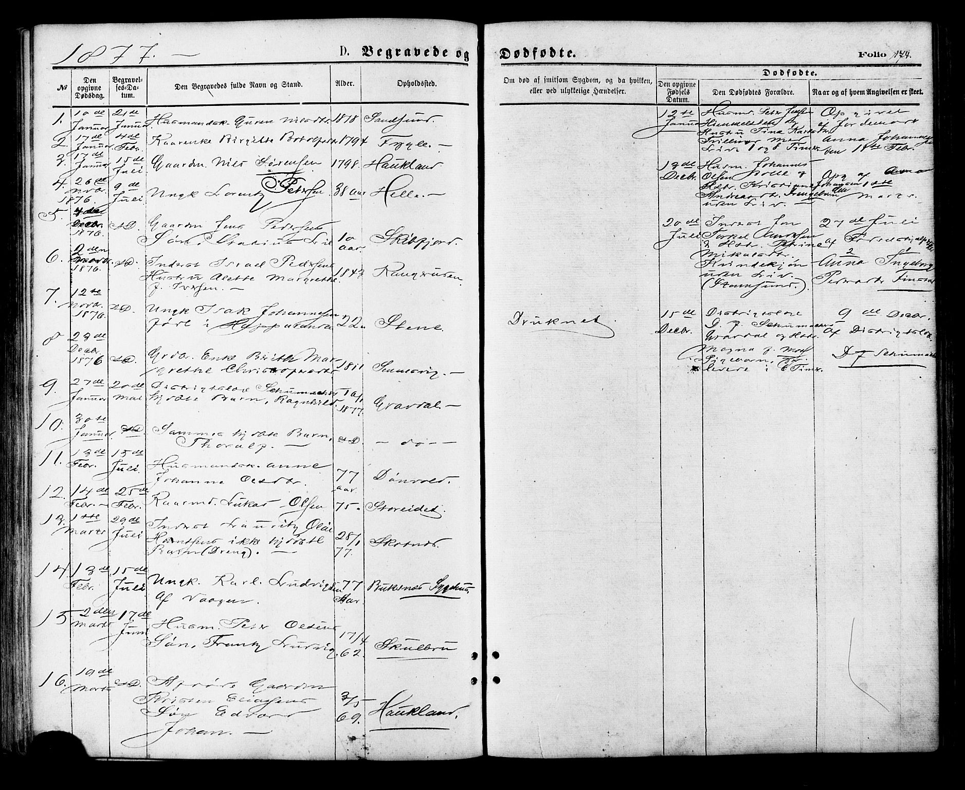 Ministerialprotokoller, klokkerbøker og fødselsregistre - Nordland, AV/SAT-A-1459/881/L1166: Parish register (copy) no. 881C03, 1876-1885, p. 174