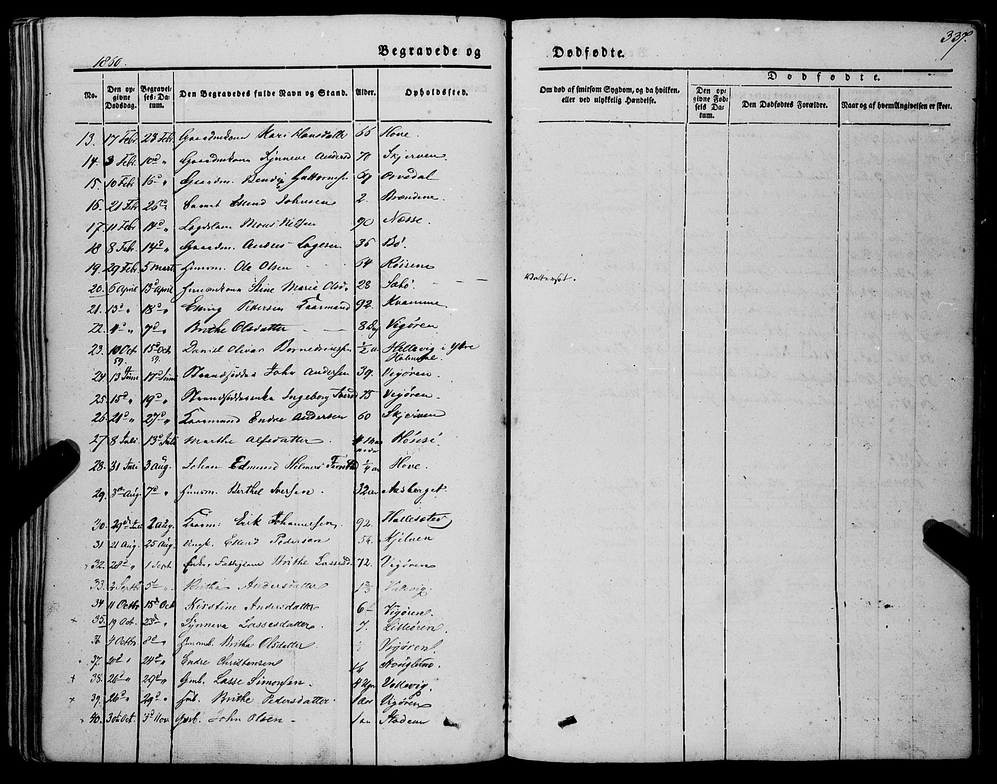 Vik sokneprestembete, SAB/A-81501: Parish register (official) no. A 8, 1846-1865, p. 337
