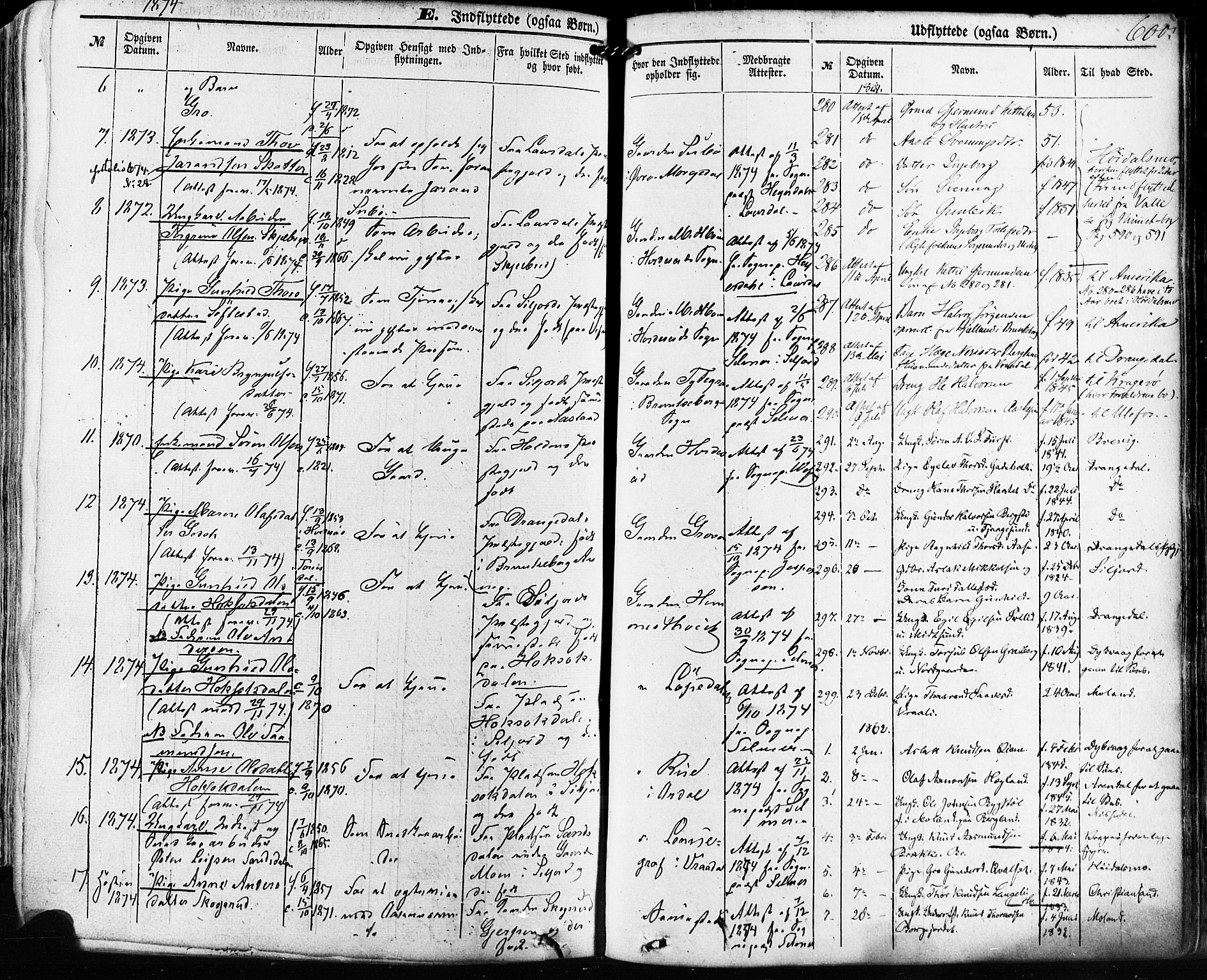 Kviteseid kirkebøker, AV/SAKO-A-276/F/Fa/L0007: Parish register (official) no. I 7, 1859-1881, p. 600