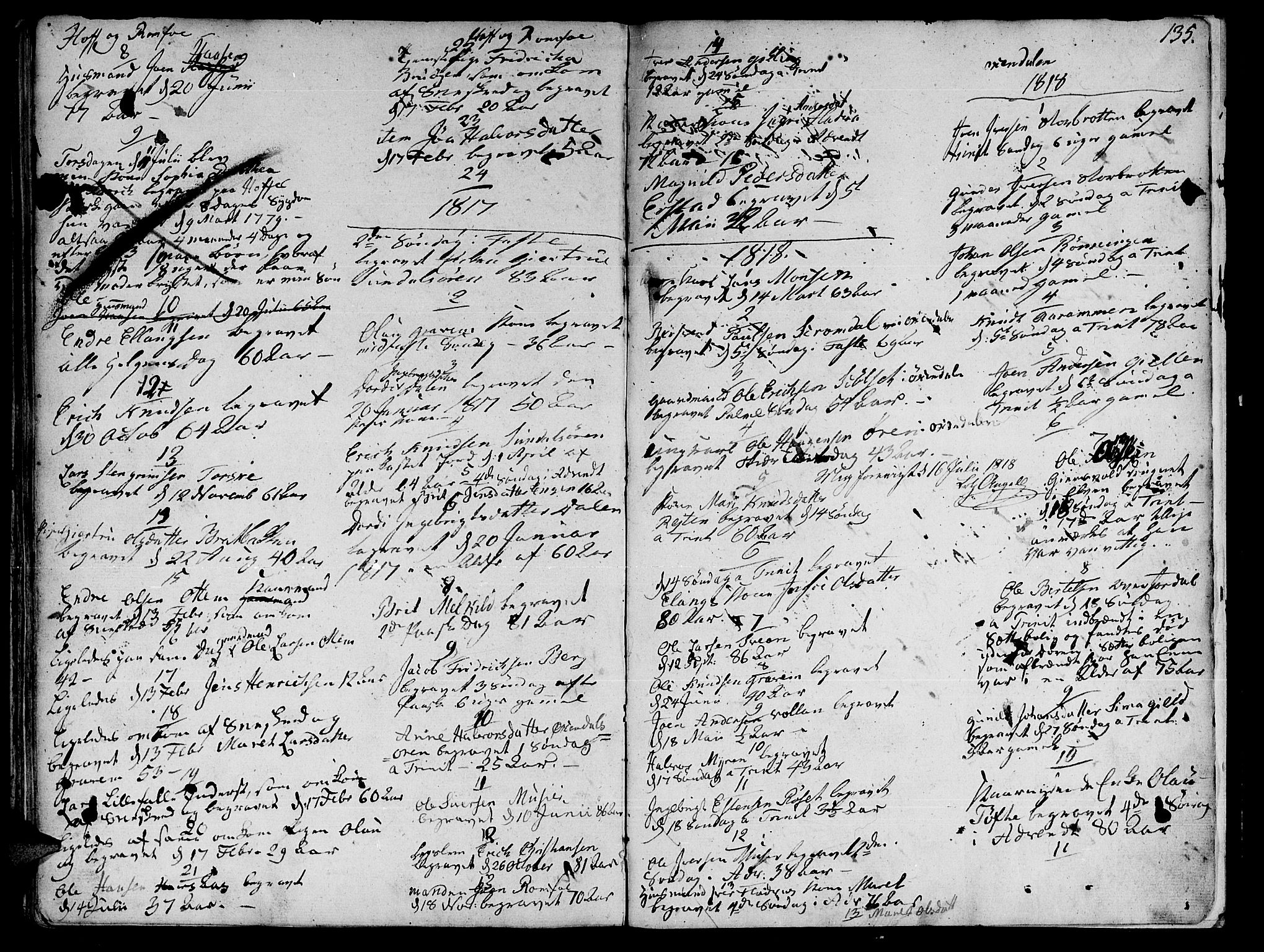 Ministerialprotokoller, klokkerbøker og fødselsregistre - Møre og Romsdal, SAT/A-1454/590/L1008: Parish register (official) no. 590A02, 1794-1820, p. 135