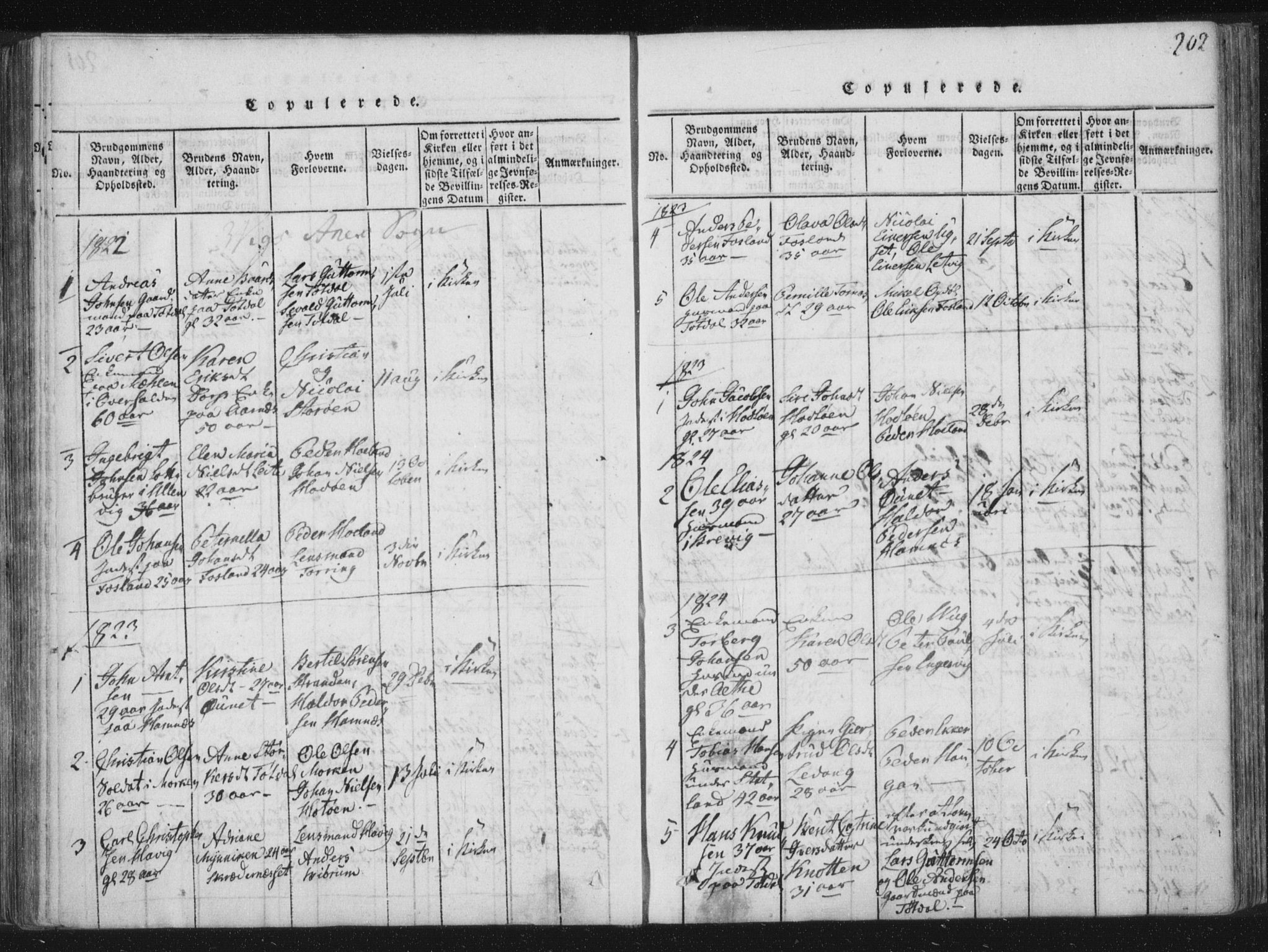 Ministerialprotokoller, klokkerbøker og fødselsregistre - Nord-Trøndelag, AV/SAT-A-1458/773/L0609: Parish register (official) no. 773A03 /2, 1815-1830, p. 202