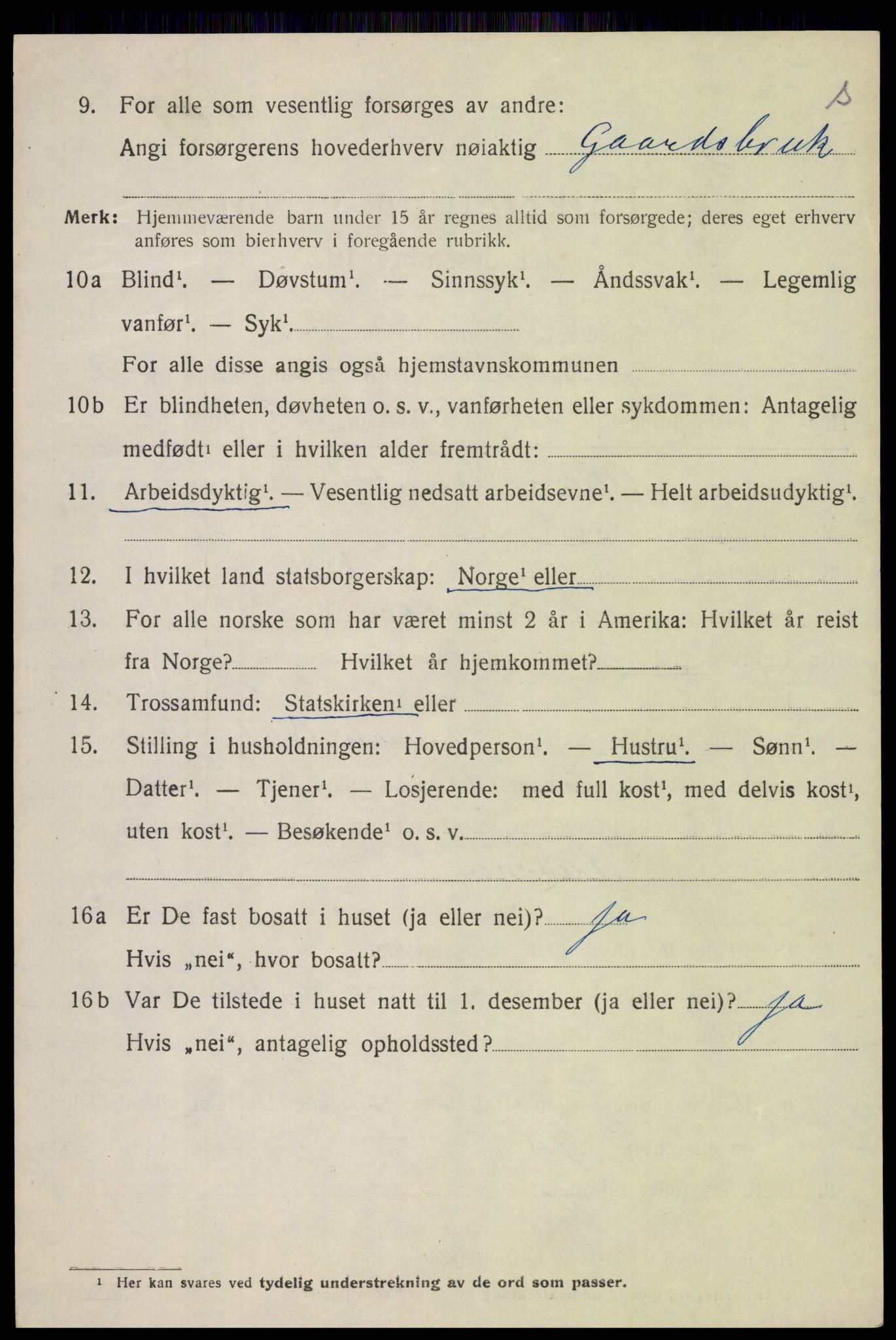 SAH, 1920 census for Snertingdal, 1920, p. 1362