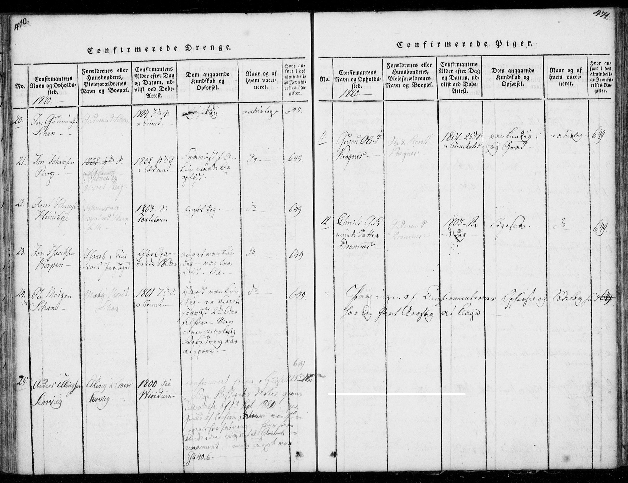 Ministerialprotokoller, klokkerbøker og fødselsregistre - Møre og Romsdal, AV/SAT-A-1454/578/L0903: Parish register (official) no. 578A02, 1819-1838, p. 470-471