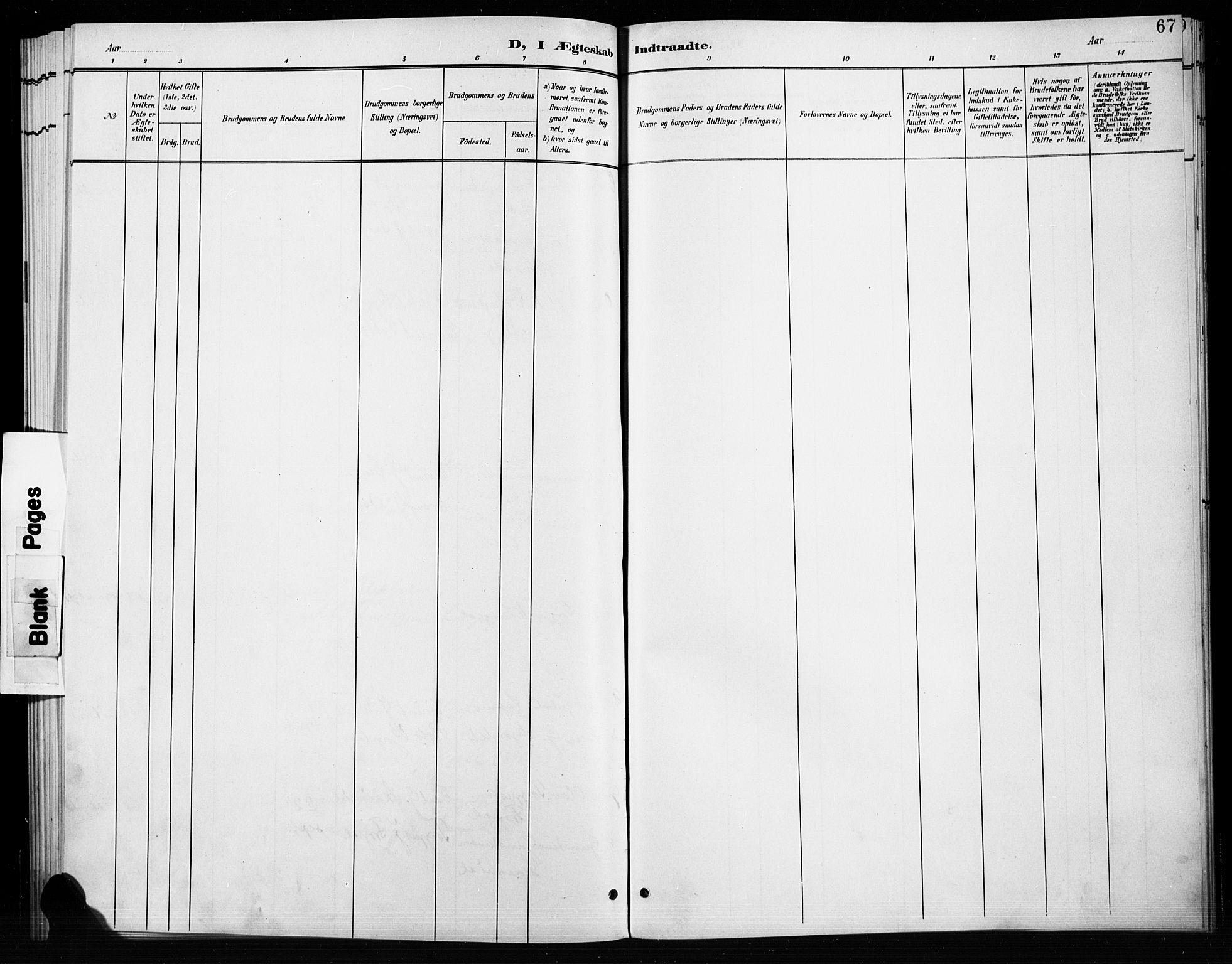 Bygland sokneprestkontor, AV/SAK-1111-0006/F/Fb/Fbb/L0004: Parish register (copy) no. B 4, 1902-1920, p. 67