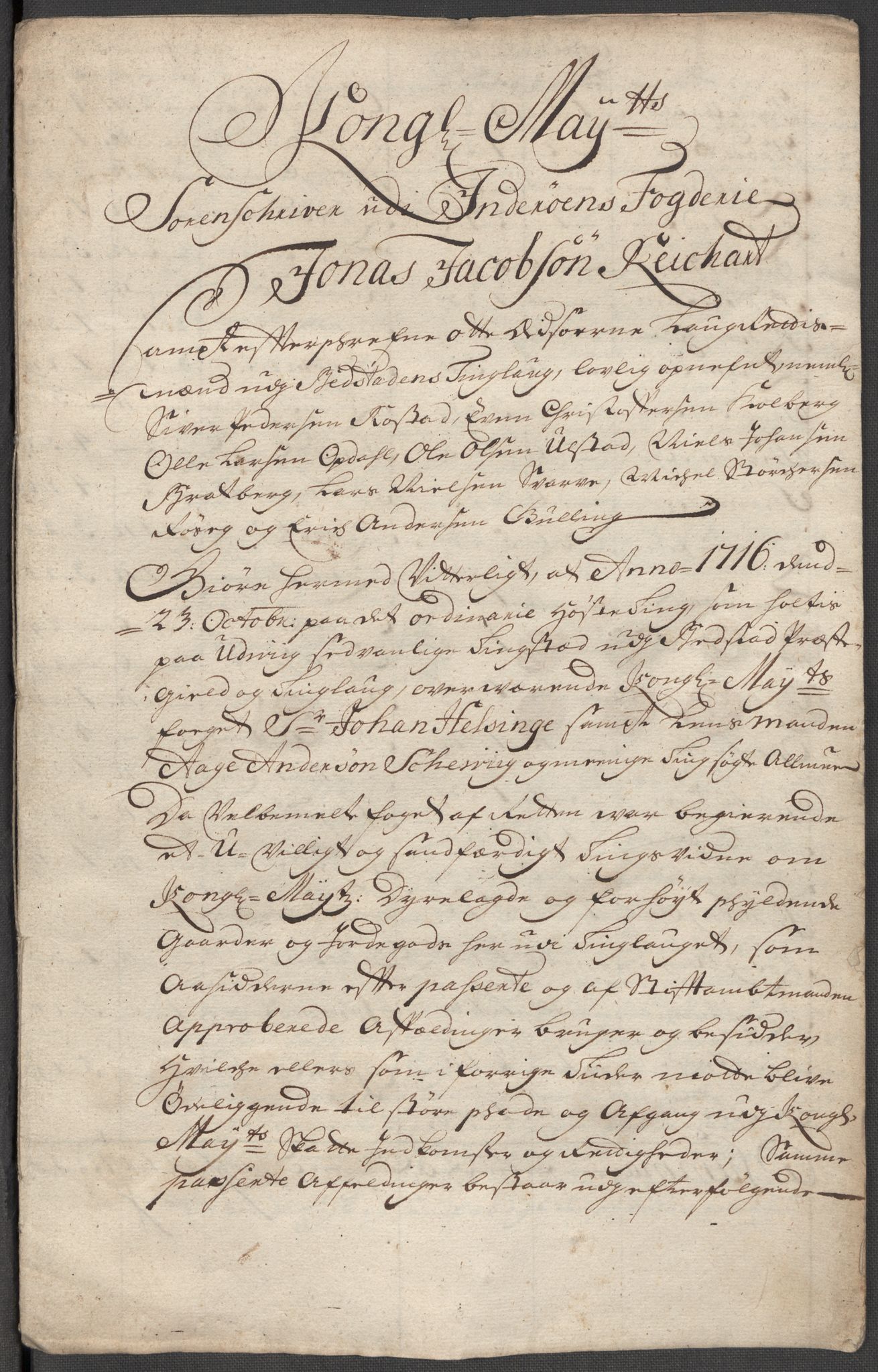 Rentekammeret inntil 1814, Reviderte regnskaper, Fogderegnskap, AV/RA-EA-4092/R63/L4324: Fogderegnskap Inderøy, 1716, p. 282