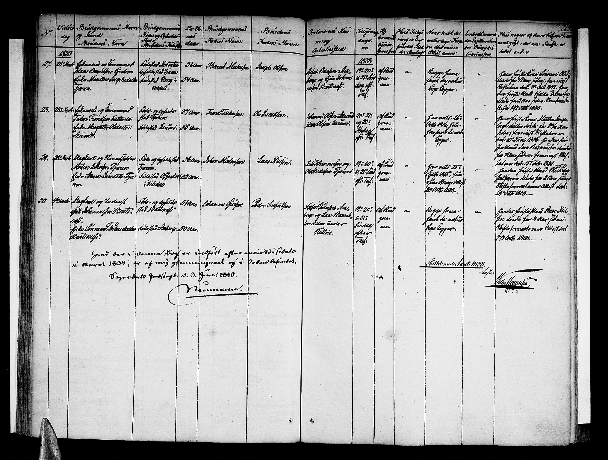 Sogndal sokneprestembete, AV/SAB-A-81301/H/Haa/Haaa/L0010: Parish register (official) no. A 10, 1821-1838, p. 225