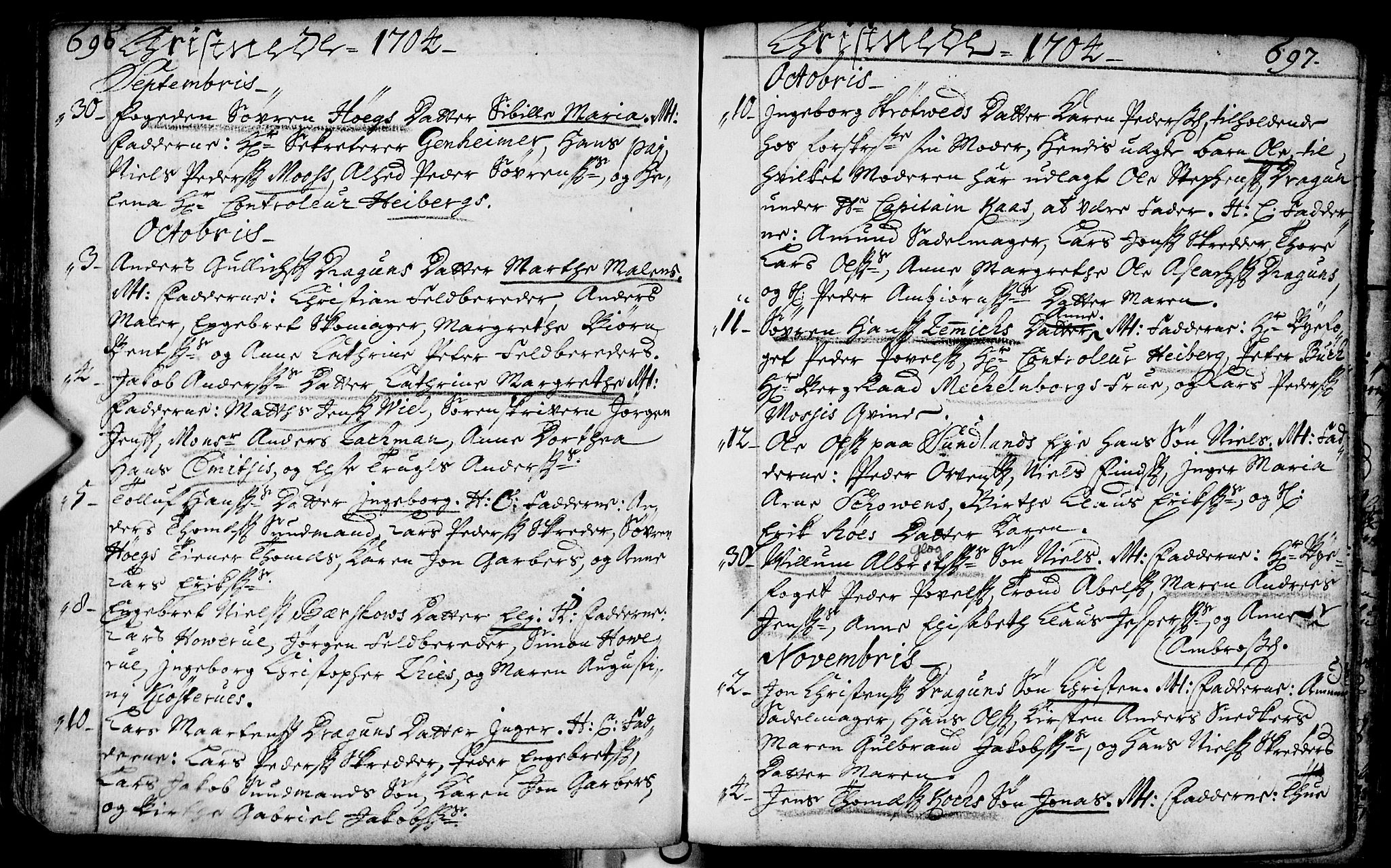 Bragernes kirkebøker, AV/SAKO-A-6/F/Fa/L0002: Parish register (official) no. I 2, 1680-1705, p. 696-697