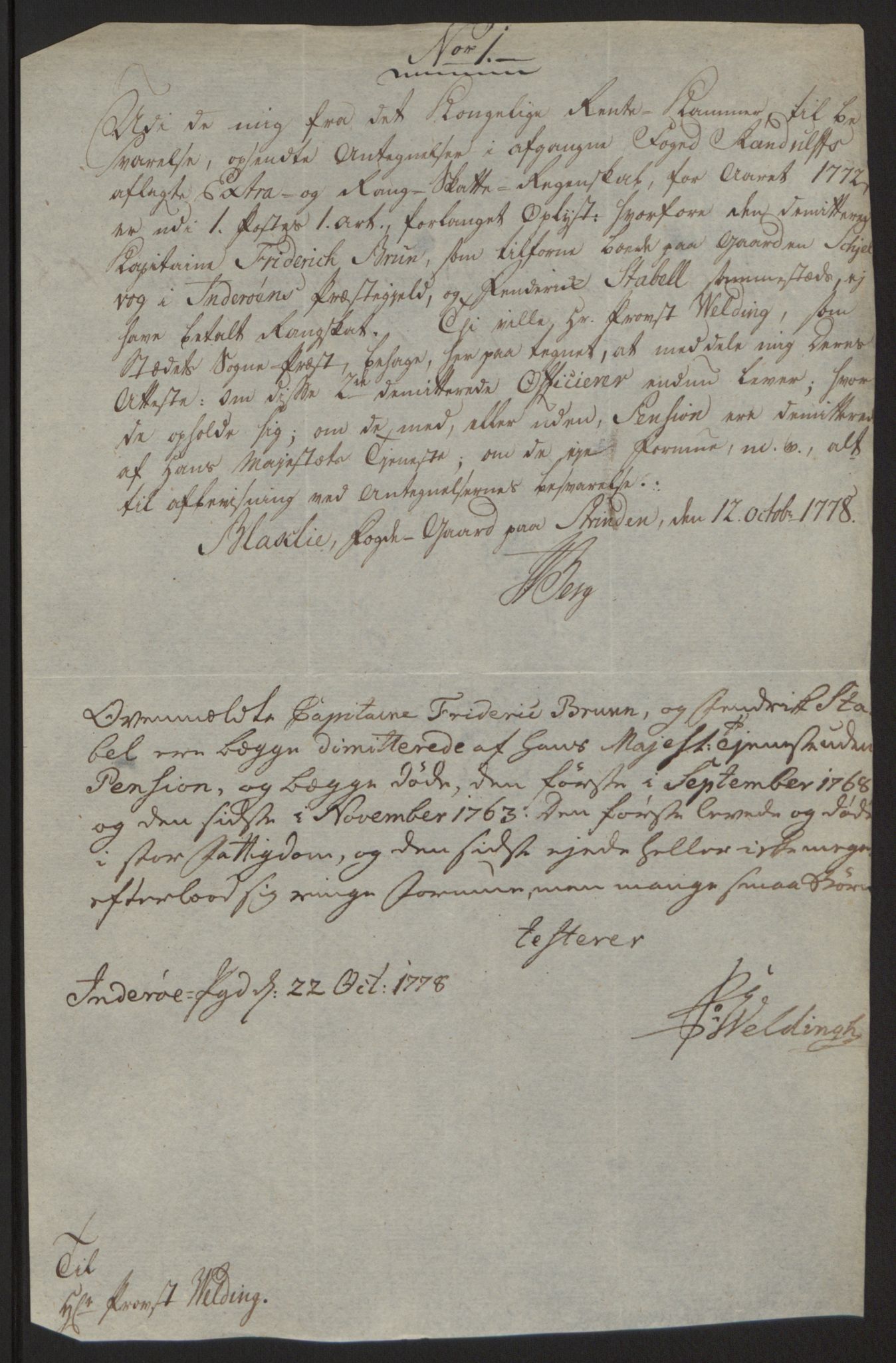 Rentekammeret inntil 1814, Reviderte regnskaper, Fogderegnskap, AV/RA-EA-4092/R63/L4420: Ekstraskatten Inderøy, 1762-1772, p. 648