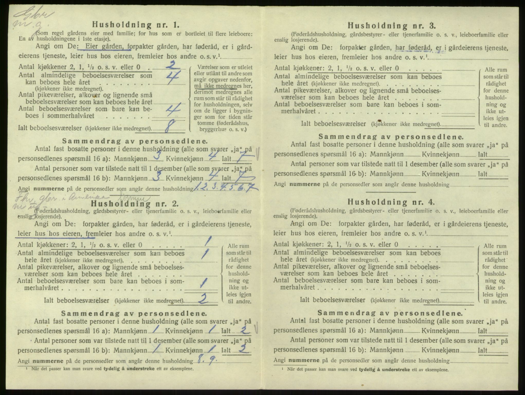 SAB, 1920 census for Hosanger, 1920, p. 651