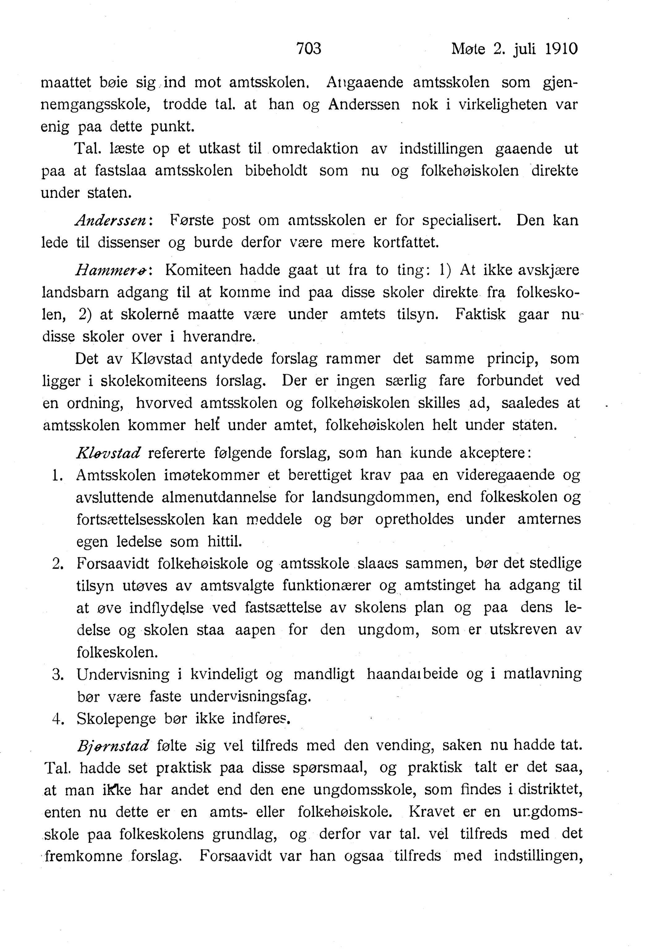 Nordland Fylkeskommune. Fylkestinget, AIN/NFK-17/176/A/Ac/L0033: Fylkestingsforhandlinger 1910, 1910