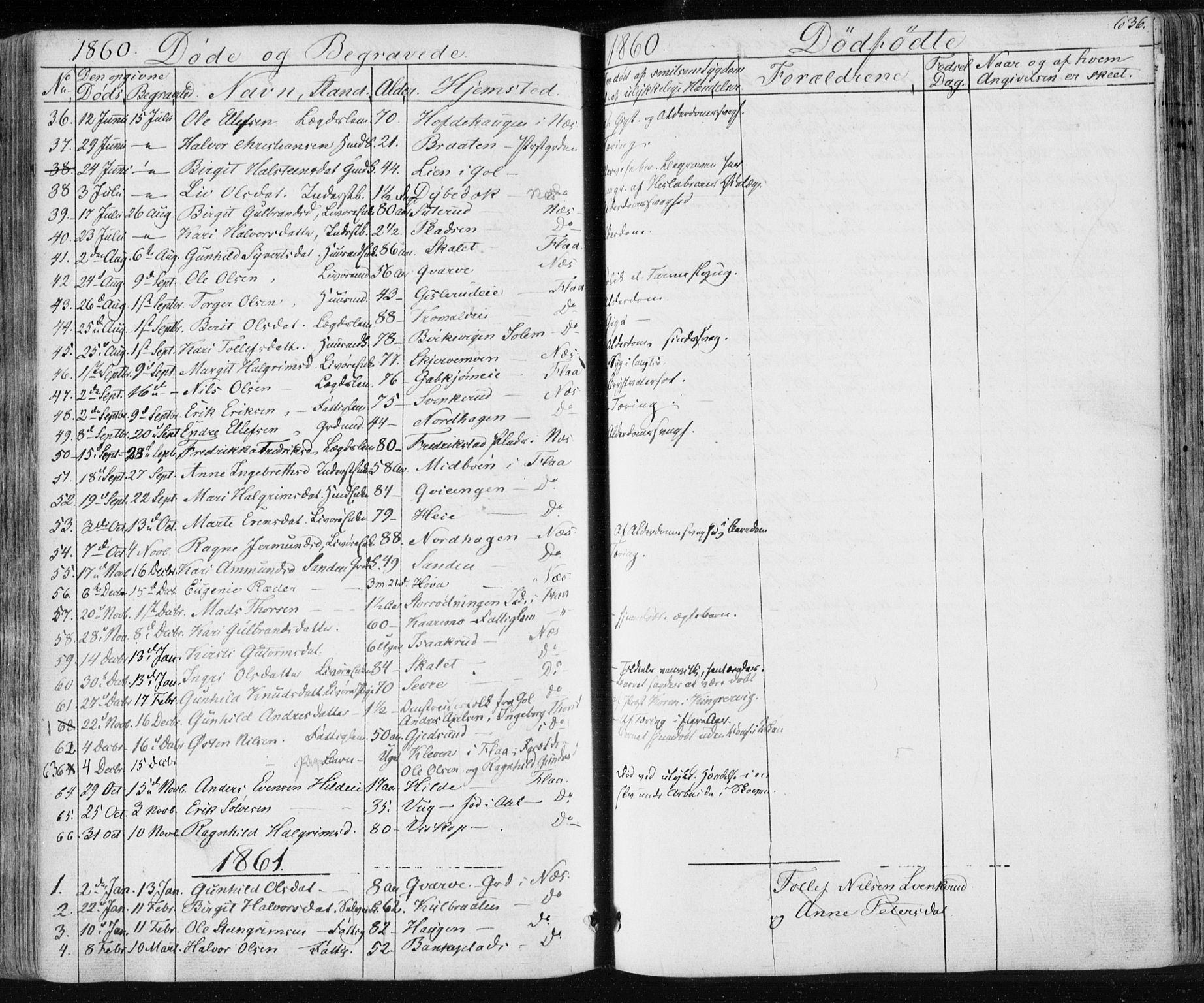 Nes kirkebøker, SAKO/A-236/F/Fa/L0009: Parish register (official) no. 9, 1834-1863, p. 636