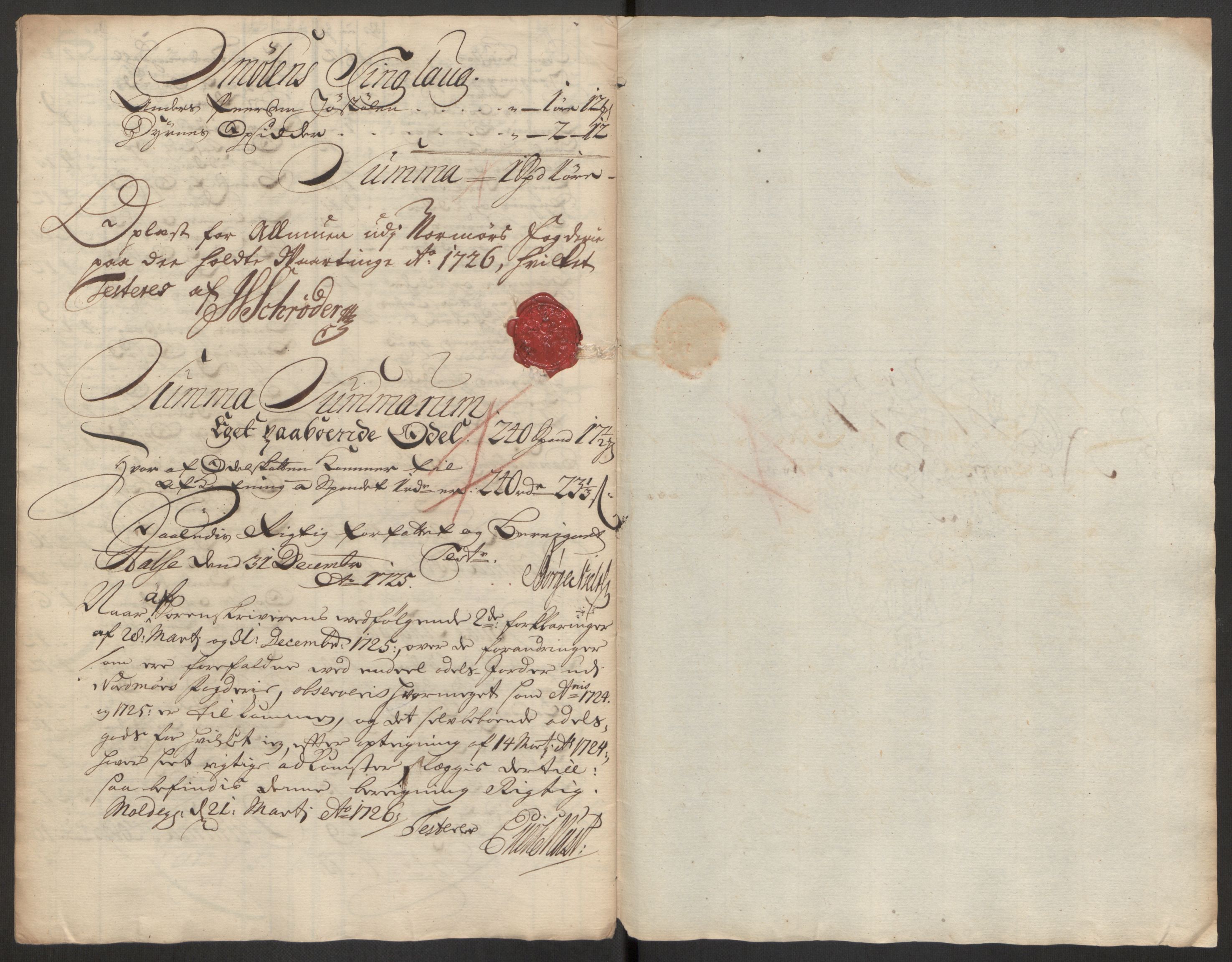 Rentekammeret inntil 1814, Reviderte regnskaper, Fogderegnskap, AV/RA-EA-4092/R56/L3758: Fogderegnskap Nordmøre, 1725, p. 267