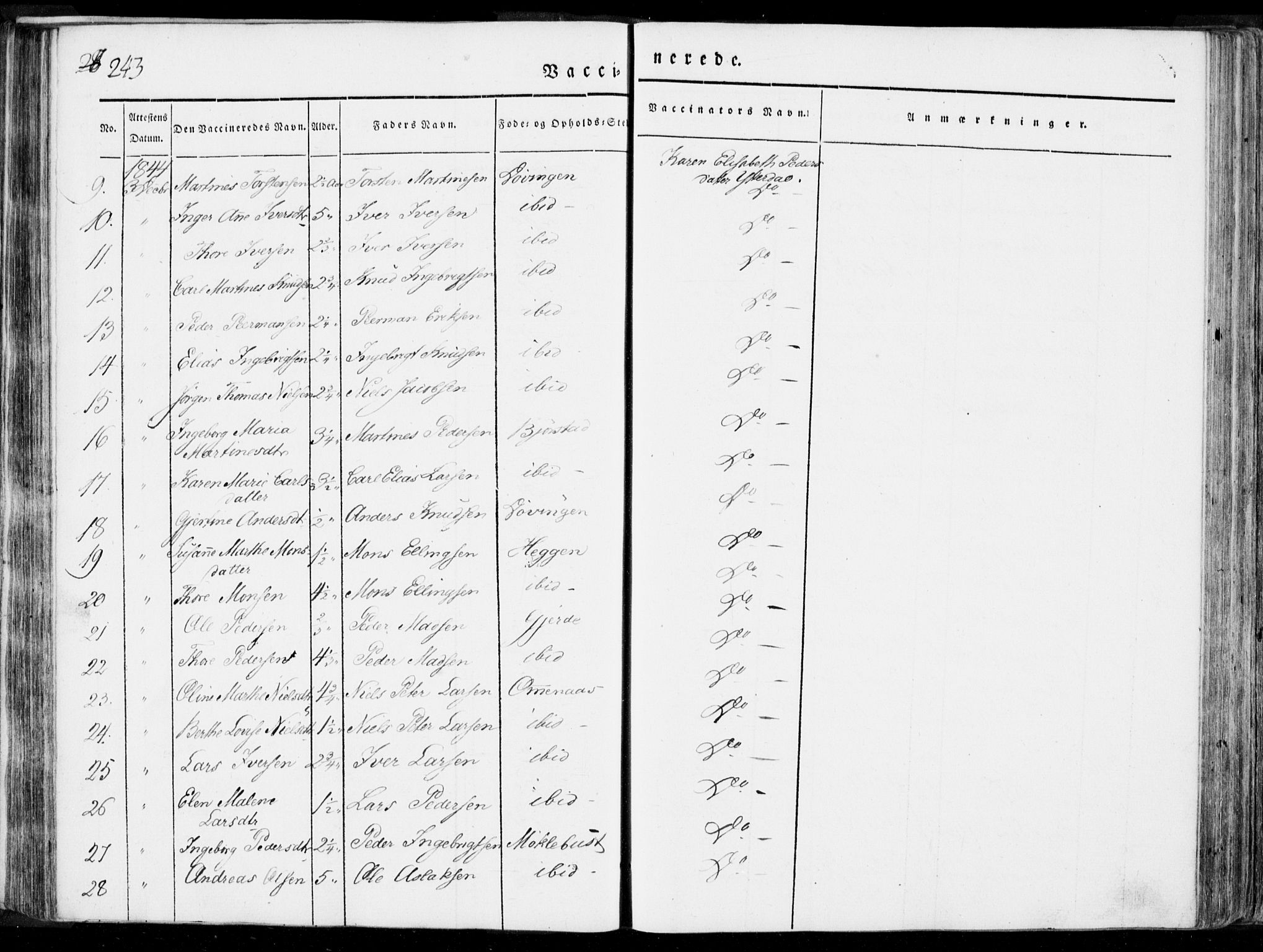 Ministerialprotokoller, klokkerbøker og fødselsregistre - Møre og Romsdal, AV/SAT-A-1454/519/L0248: Parish register (official) no. 519A07, 1829-1860, p. 243