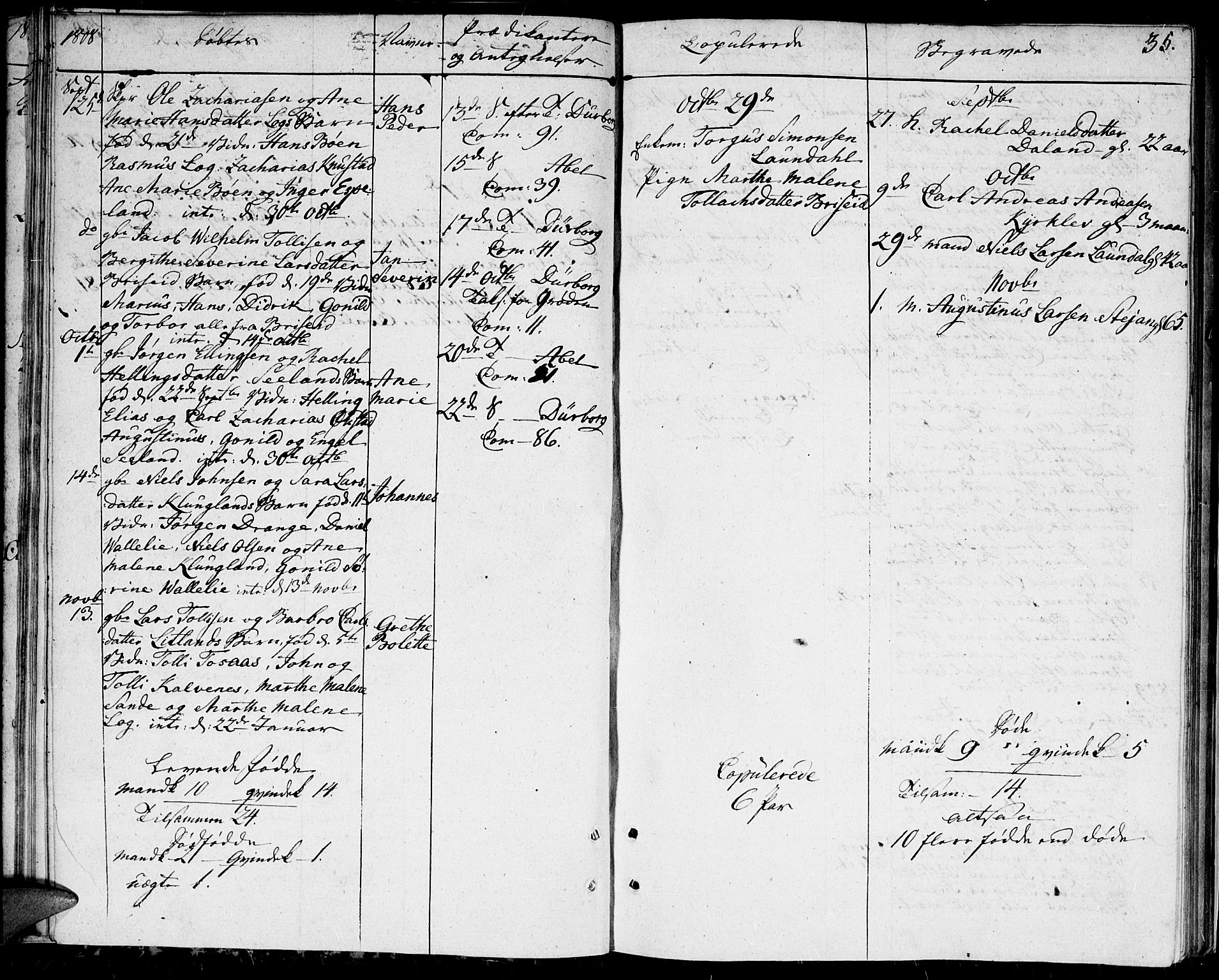 Herad sokneprestkontor, SAK/1111-0018/F/Fa/Faa/L0002: Parish register (official) no. A 2, 1800-1815, p. 35