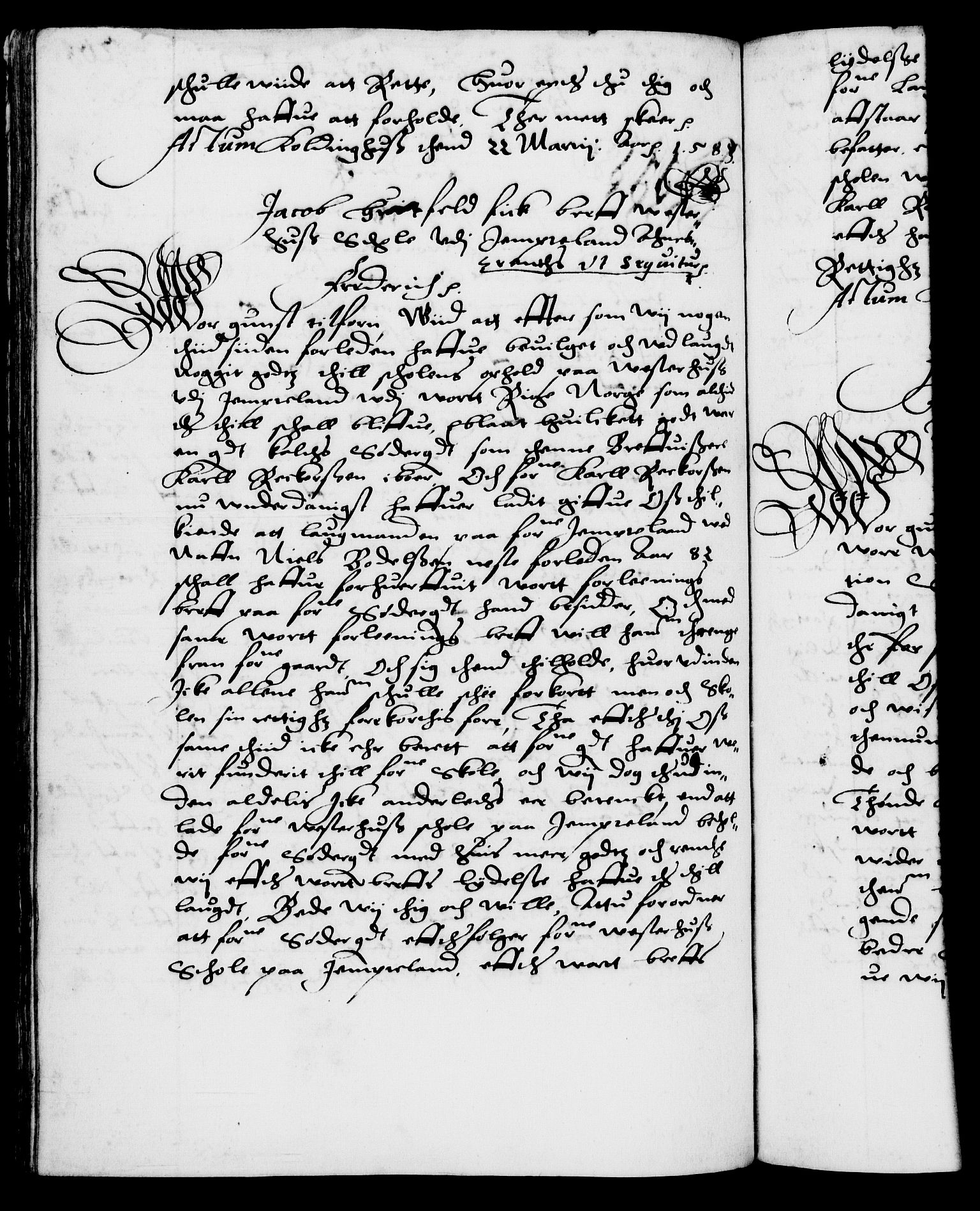 Danske Kanselli 1572-1799, AV/RA-EA-3023/F/Fc/Fca/Fcab/L0001: Norske tegnelser (mikrofilm), 1572-1588, p. 268b