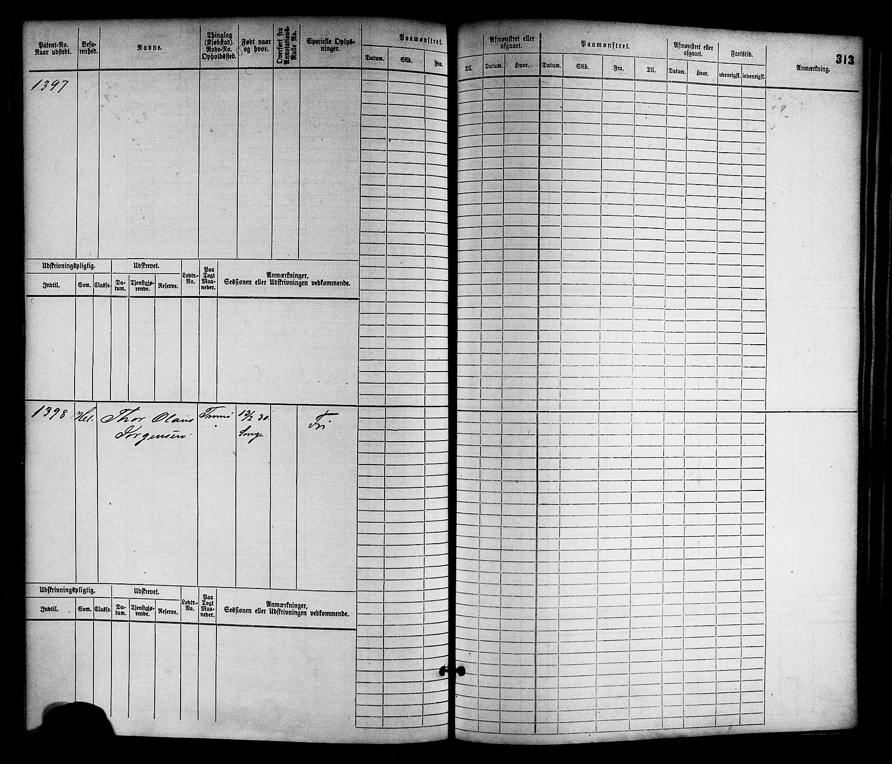 Arendal mønstringskrets, AV/SAK-2031-0012/F/Fb/L0011: Hovedrulle nr 775-1528, S-9, 1868-1885, p. 319