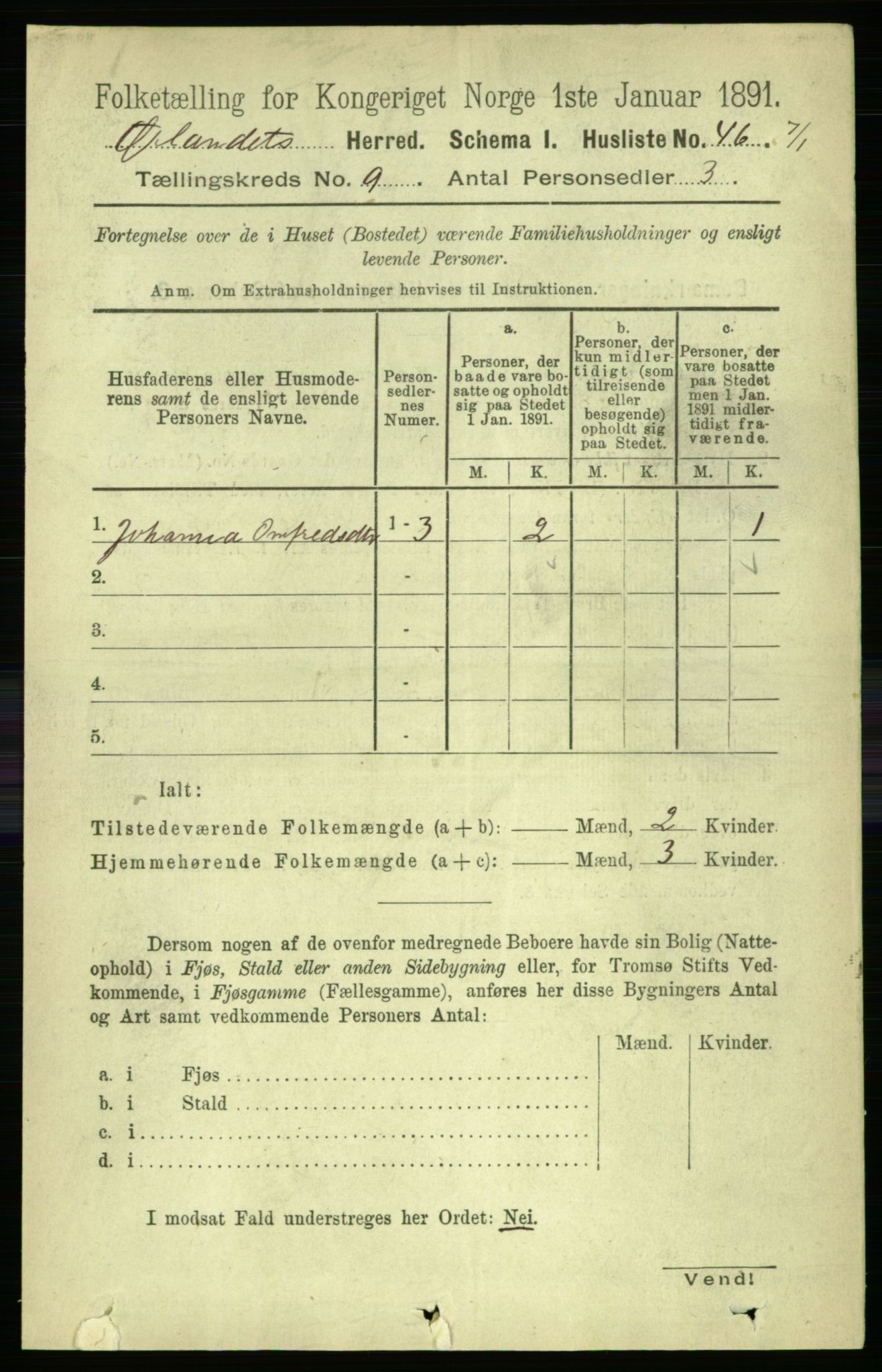 RA, 1891 census for 1621 Ørland, 1891, p. 3792