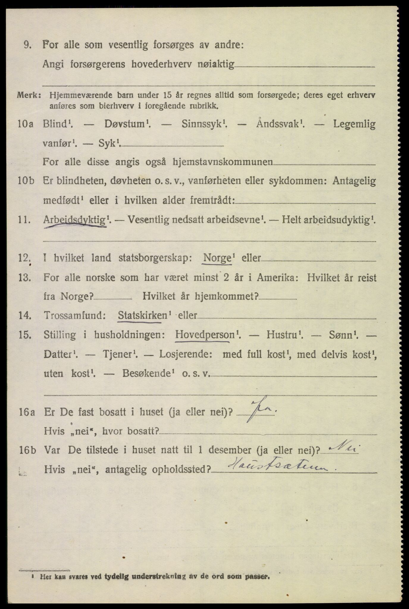 SAH, 1920 census for Alvdal, 1920, p. 4889