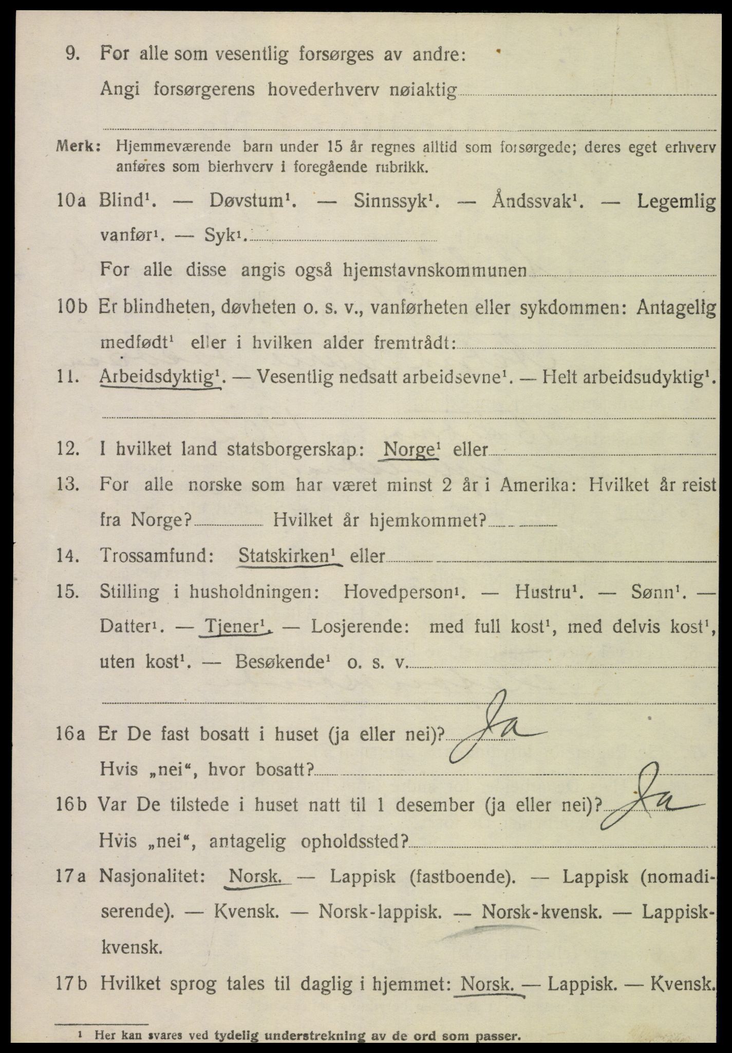 SAT, 1920 census for Meløy, 1920, p. 10268