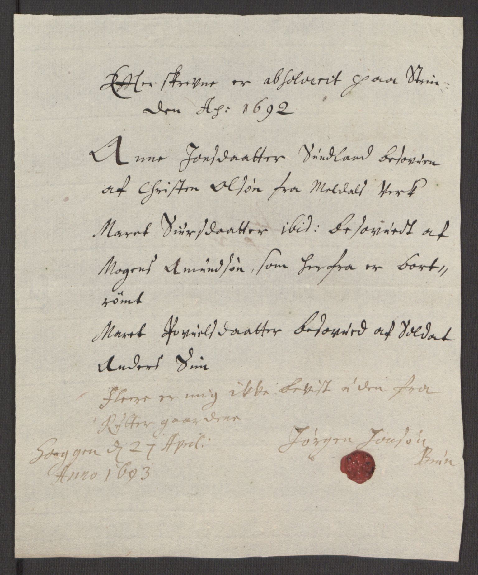 Rentekammeret inntil 1814, Reviderte regnskaper, Fogderegnskap, AV/RA-EA-4092/R61/L4103: Fogderegnskap Strinda og Selbu, 1691-1692, p. 382