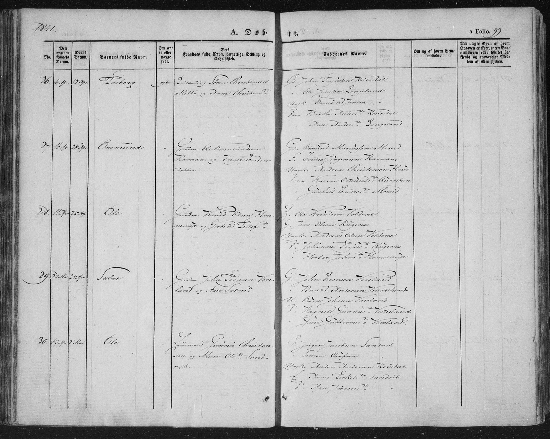 Vennesla sokneprestkontor, AV/SAK-1111-0045/Fa/Fac/L0004: Parish register (official) no. A 4, 1834-1855, p. 99