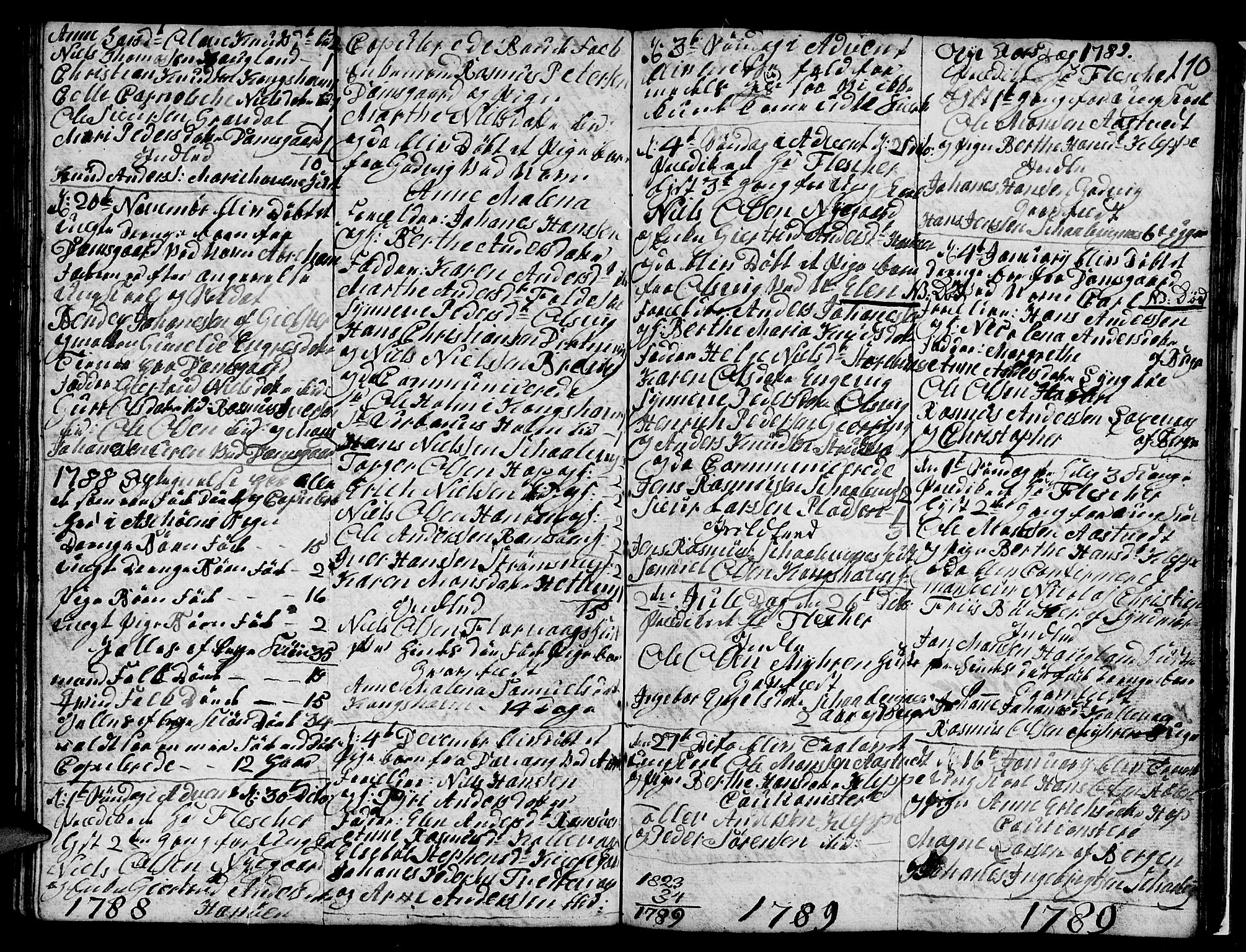 Askøy Sokneprestembete, SAB/A-74101/H/Ha/Hab/Haba/L0001: Parish register (copy) no. A 1, 1775-1792, p. 110