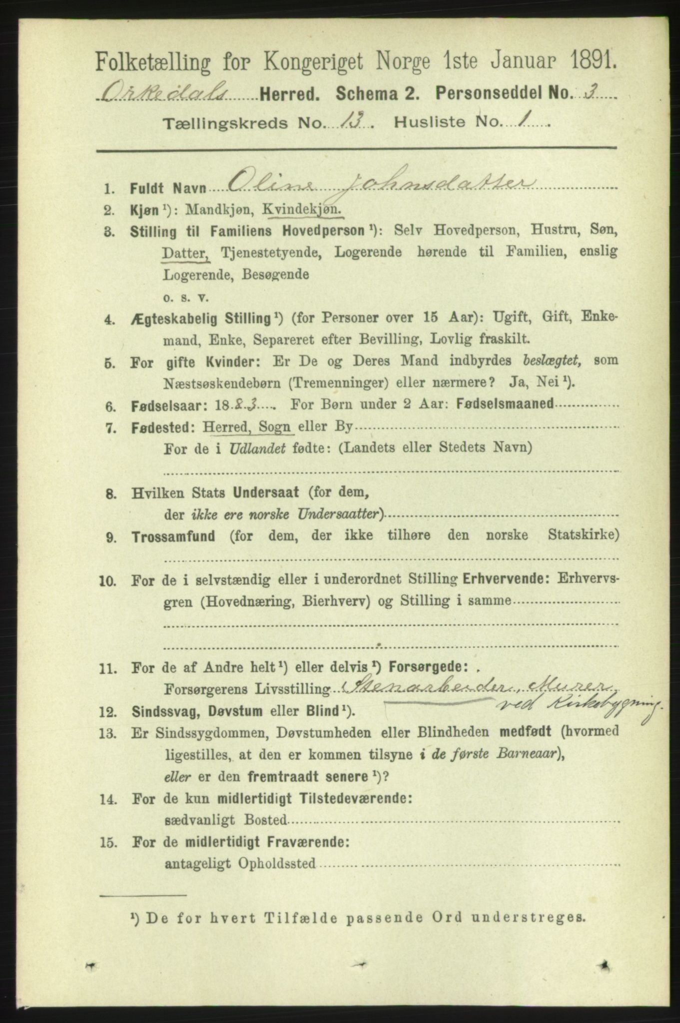 RA, 1891 census for 1638 Orkdal, 1891, p. 6017