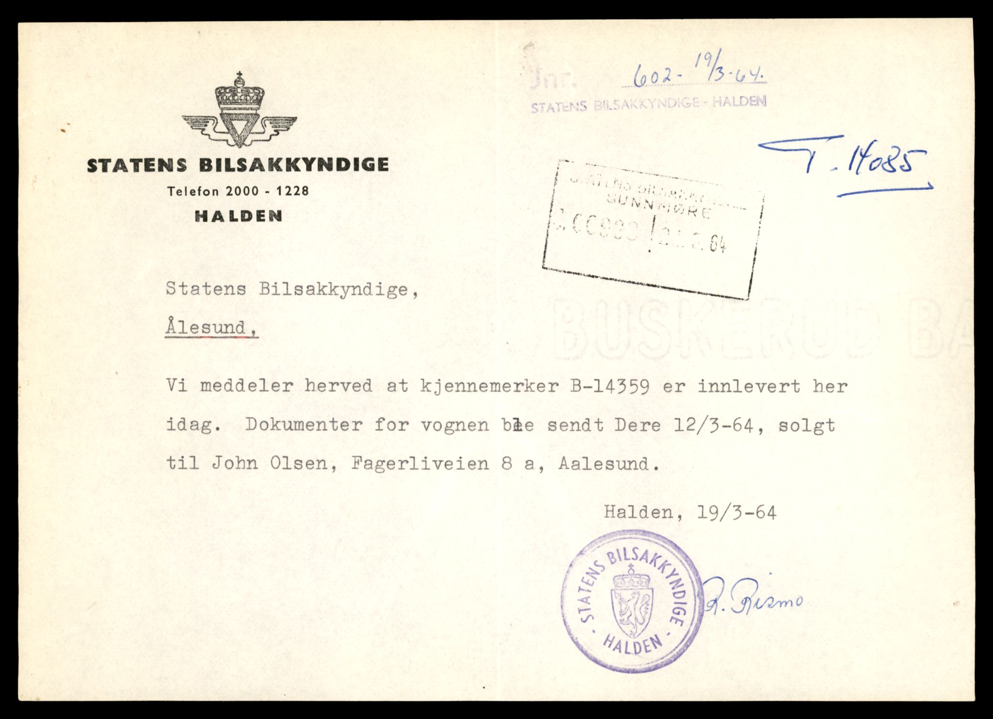 Møre og Romsdal vegkontor - Ålesund trafikkstasjon, AV/SAT-A-4099/F/Fe/L0043: Registreringskort for kjøretøy T 14080 - T 14204, 1927-1998, p. 155
