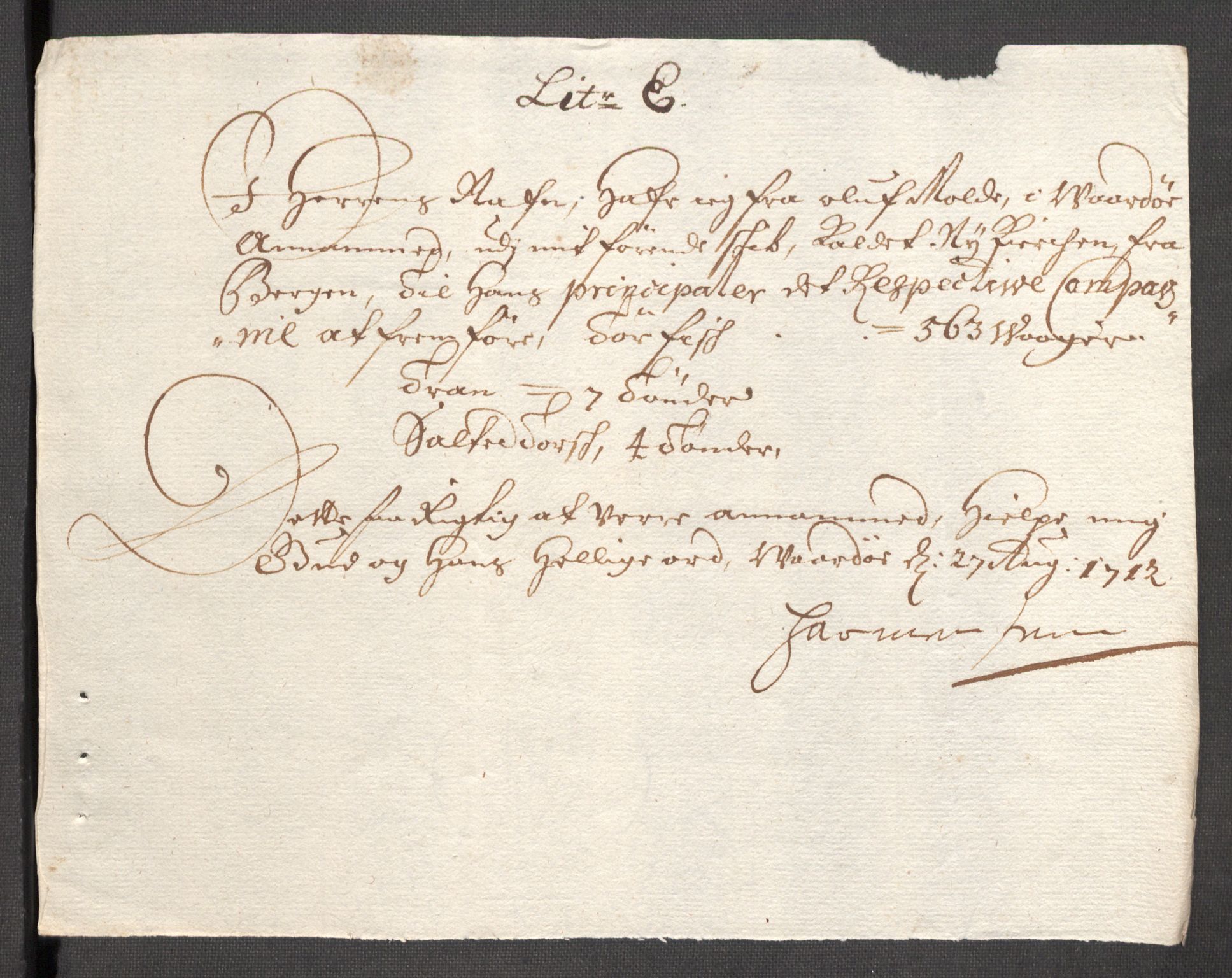 Rentekammeret inntil 1814, Reviderte regnskaper, Fogderegnskap, AV/RA-EA-4092/R69/L4855: Fogderegnskap Finnmark/Vardøhus, 1709-1712, p. 592