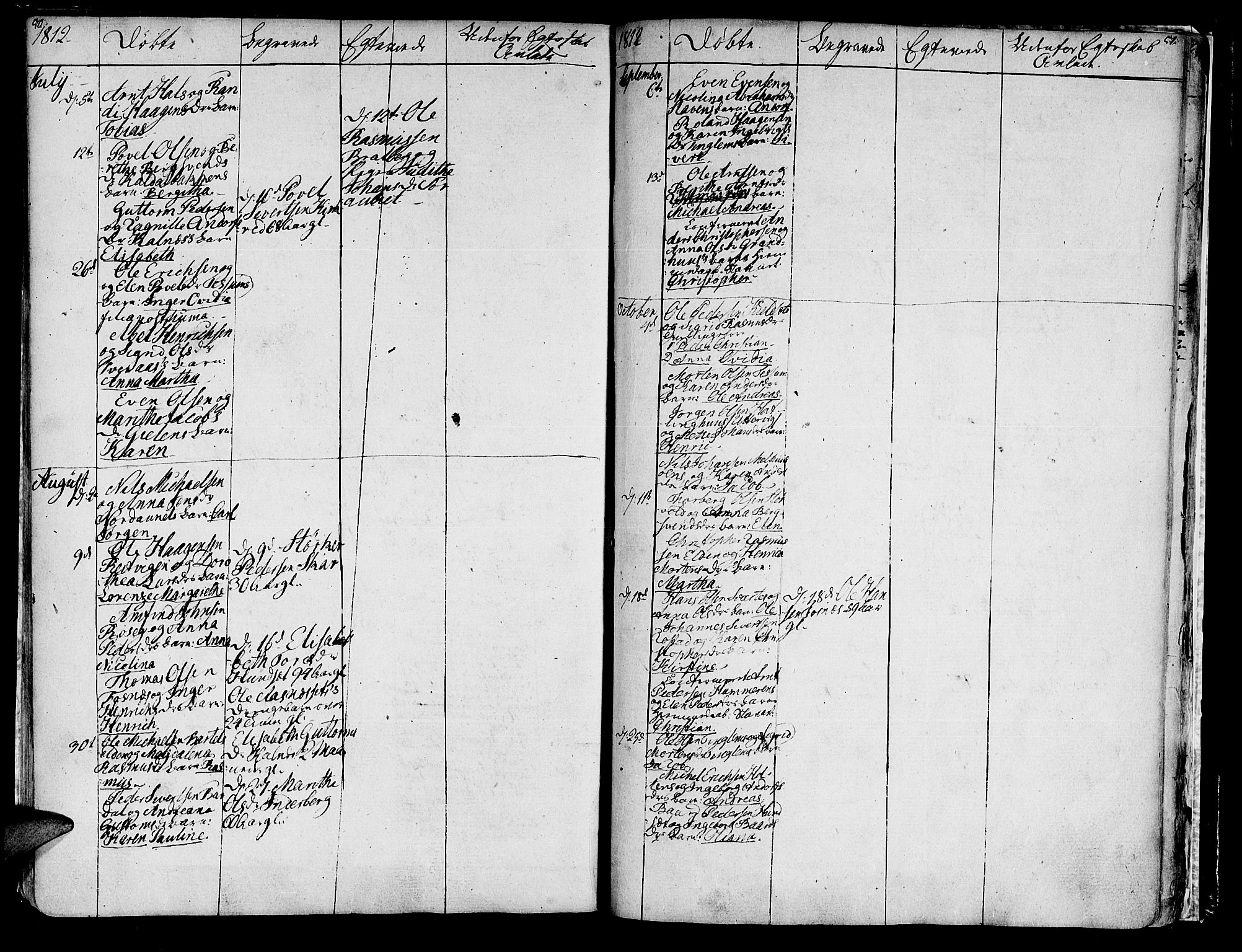 Ministerialprotokoller, klokkerbøker og fødselsregistre - Nord-Trøndelag, SAT/A-1458/741/L0386: Parish register (official) no. 741A02, 1804-1816, p. 50-51
