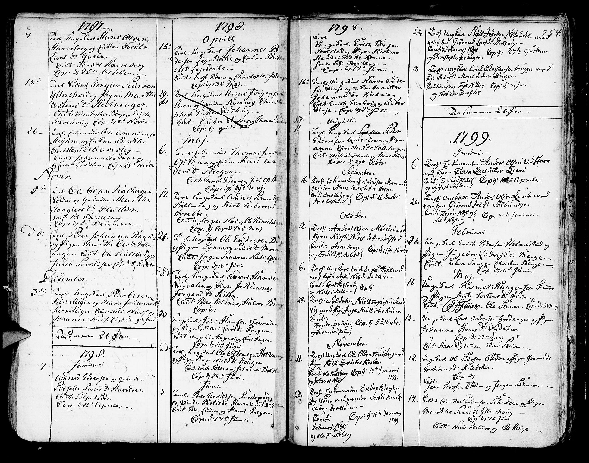 Luster sokneprestembete, AV/SAB-A-81101/H/Haa/Haaa/L0001: Parish register (official) no. A 1, 1731-1803, p. 254