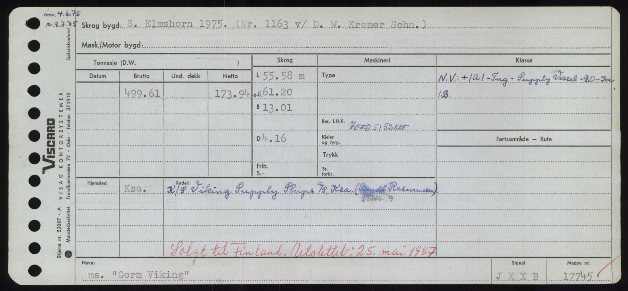 Sjøfartsdirektoratet med forløpere, Skipsmålingen, AV/RA-S-1627/H/Hd/L0013: Fartøy, Gne-Gås, p. 79