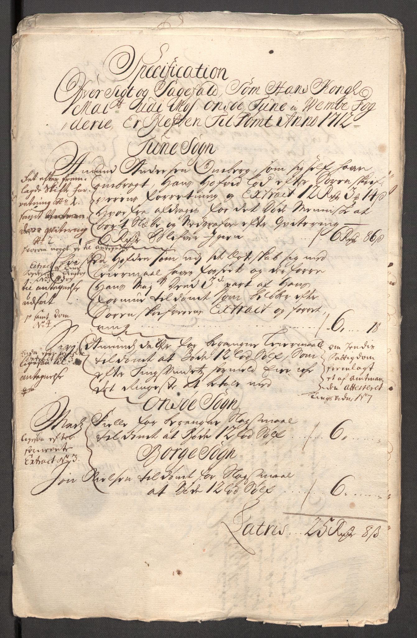 Rentekammeret inntil 1814, Reviderte regnskaper, Fogderegnskap, RA/EA-4092/R04/L0137: Fogderegnskap Moss, Onsøy, Tune, Veme og Åbygge, 1712, p. 105