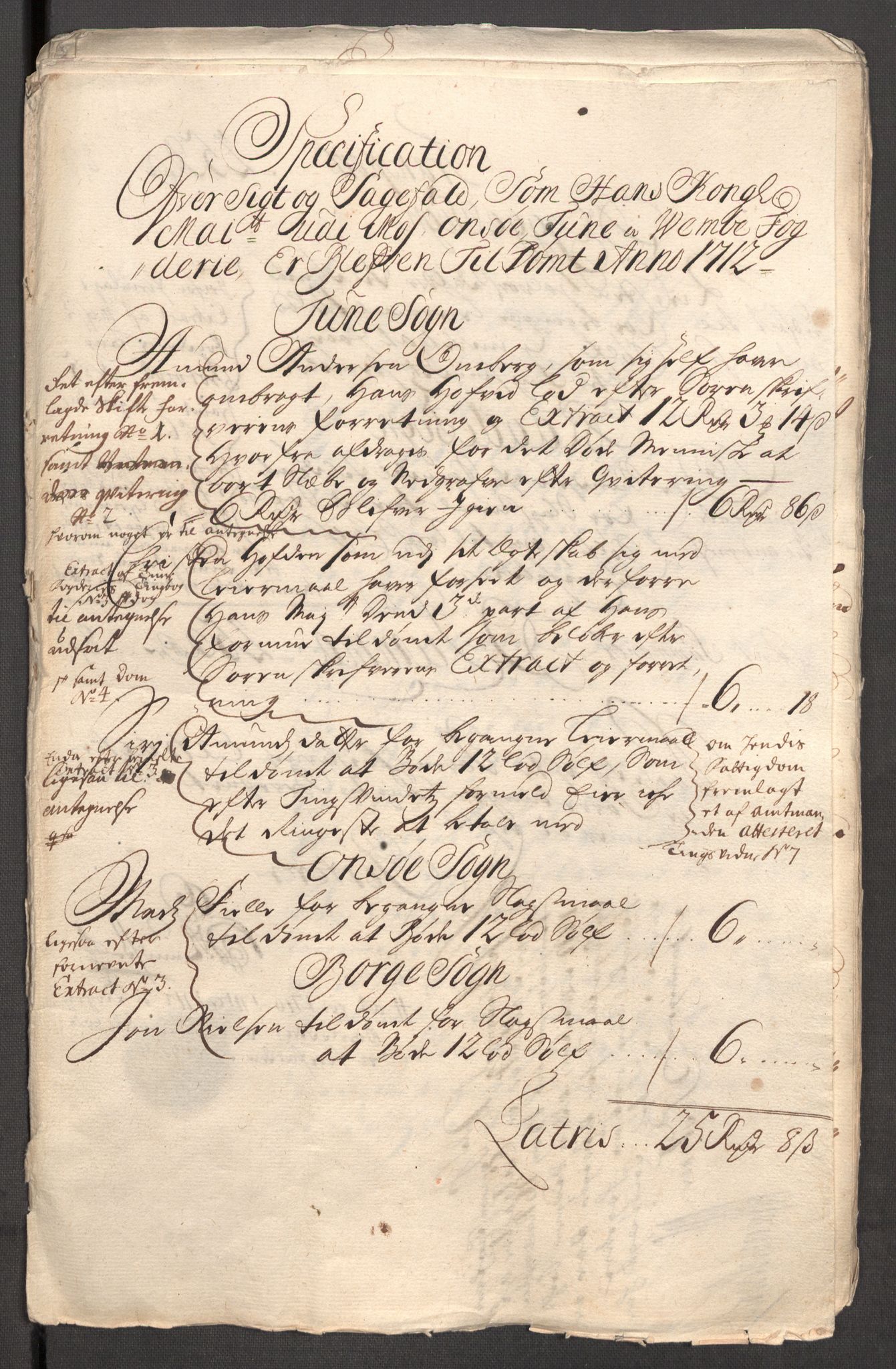 Rentekammeret inntil 1814, Reviderte regnskaper, Fogderegnskap, AV/RA-EA-4092/R04/L0137: Fogderegnskap Moss, Onsøy, Tune, Veme og Åbygge, 1712, p. 105