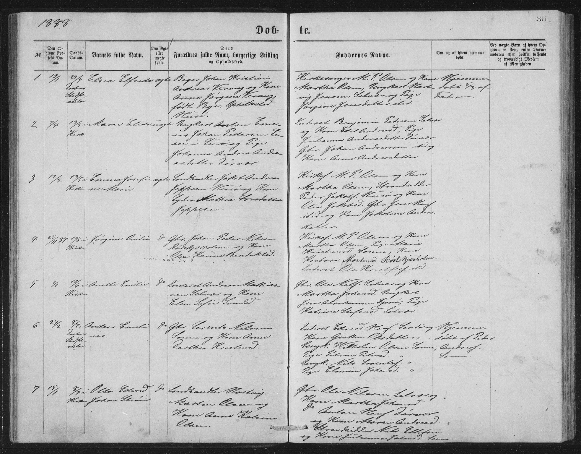 Ministerialprotokoller, klokkerbøker og fødselsregistre - Nordland, AV/SAT-A-1459/840/L0582: Parish register (copy) no. 840C02, 1874-1900, p. 36