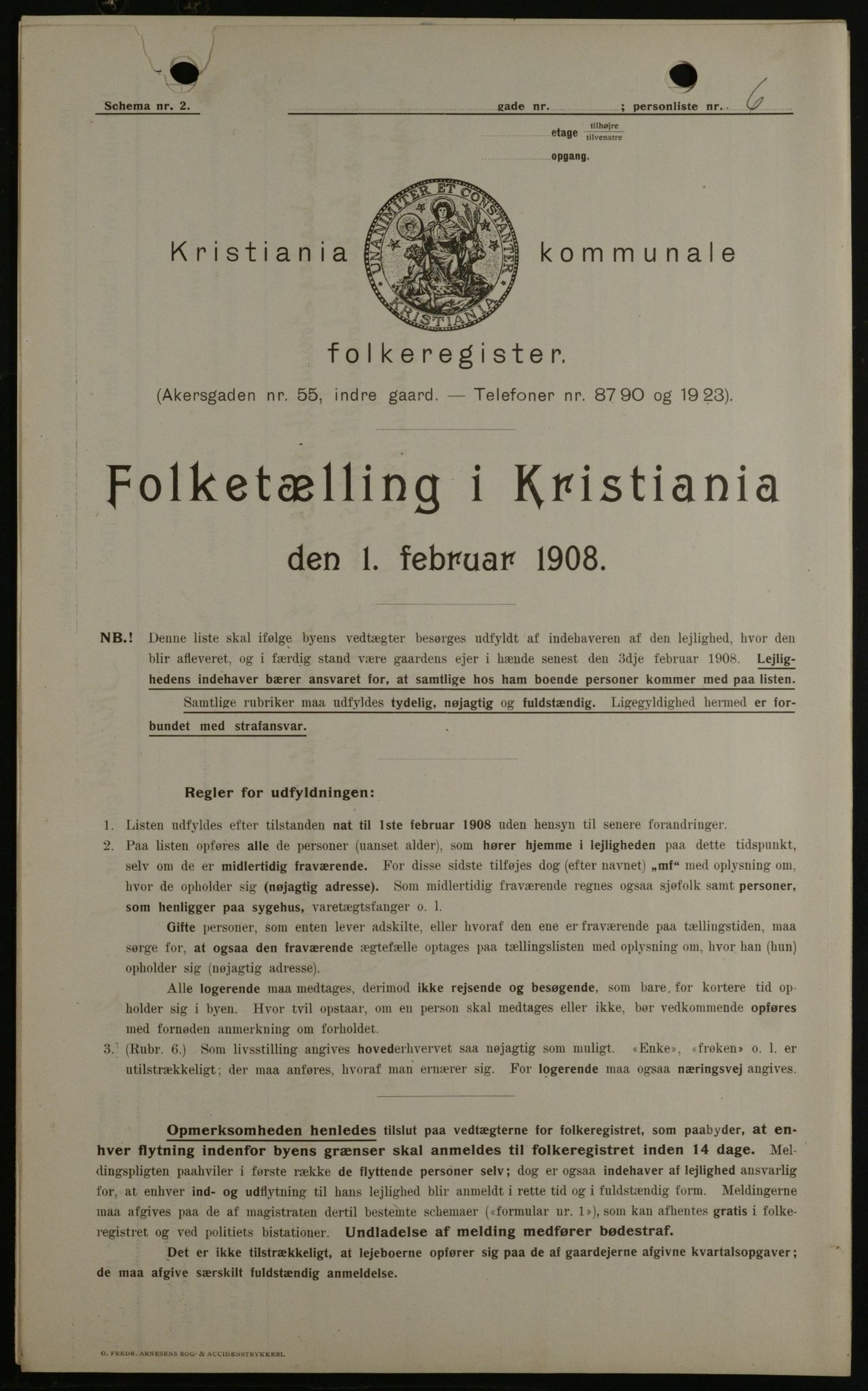 OBA, Municipal Census 1908 for Kristiania, 1908, p. 85905