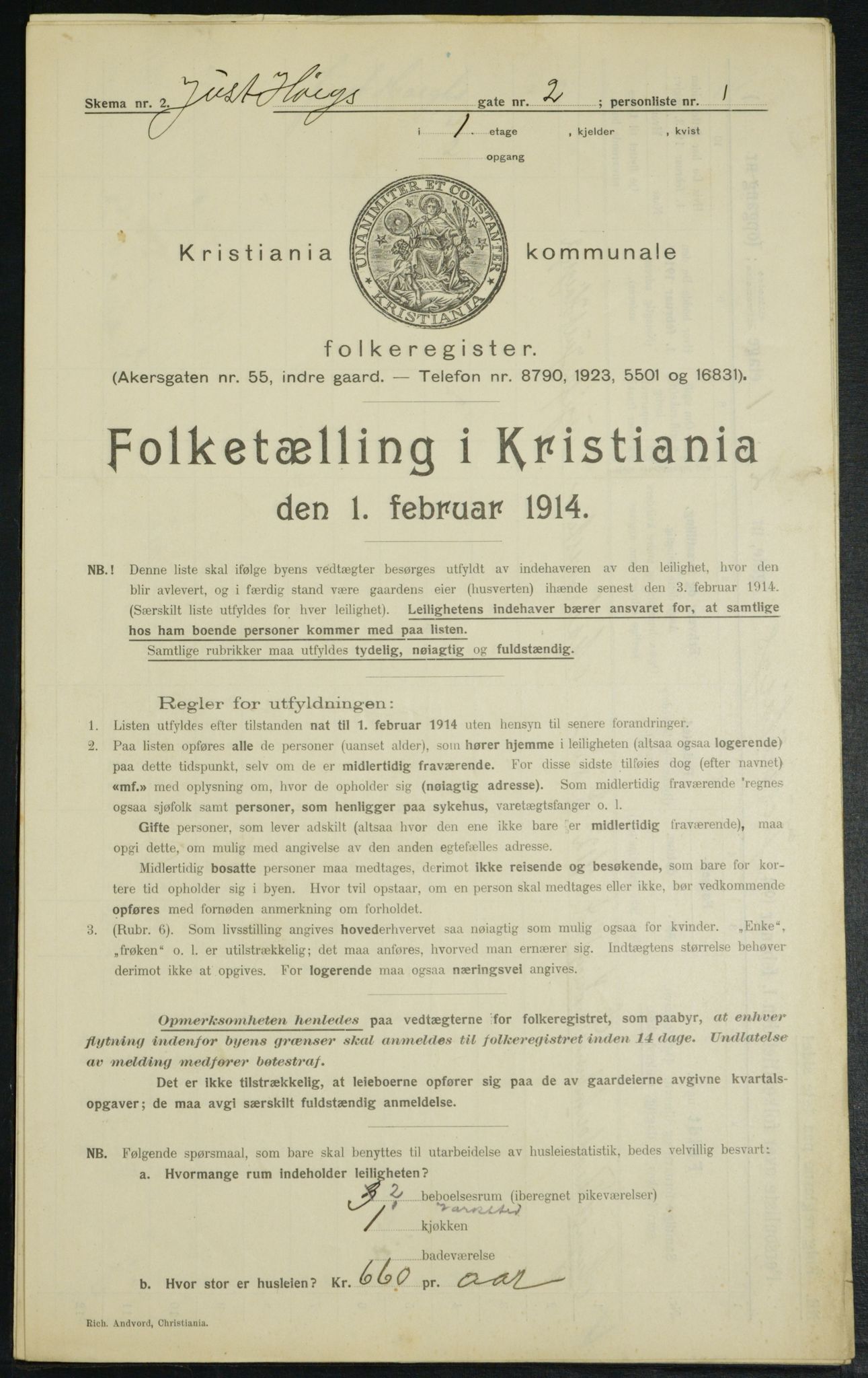 OBA, Municipal Census 1914 for Kristiania, 1914, p. 47601