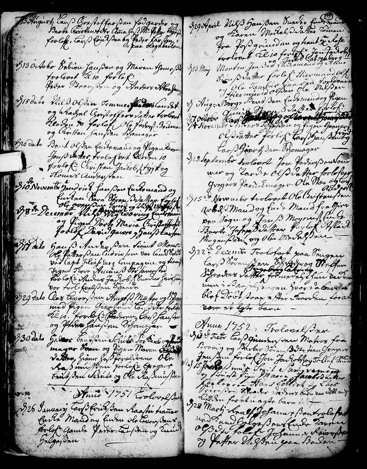 Skien kirkebøker, SAKO/A-302/F/Fa/L0002: Parish register (official) no. 2, 1716-1757, p. 19