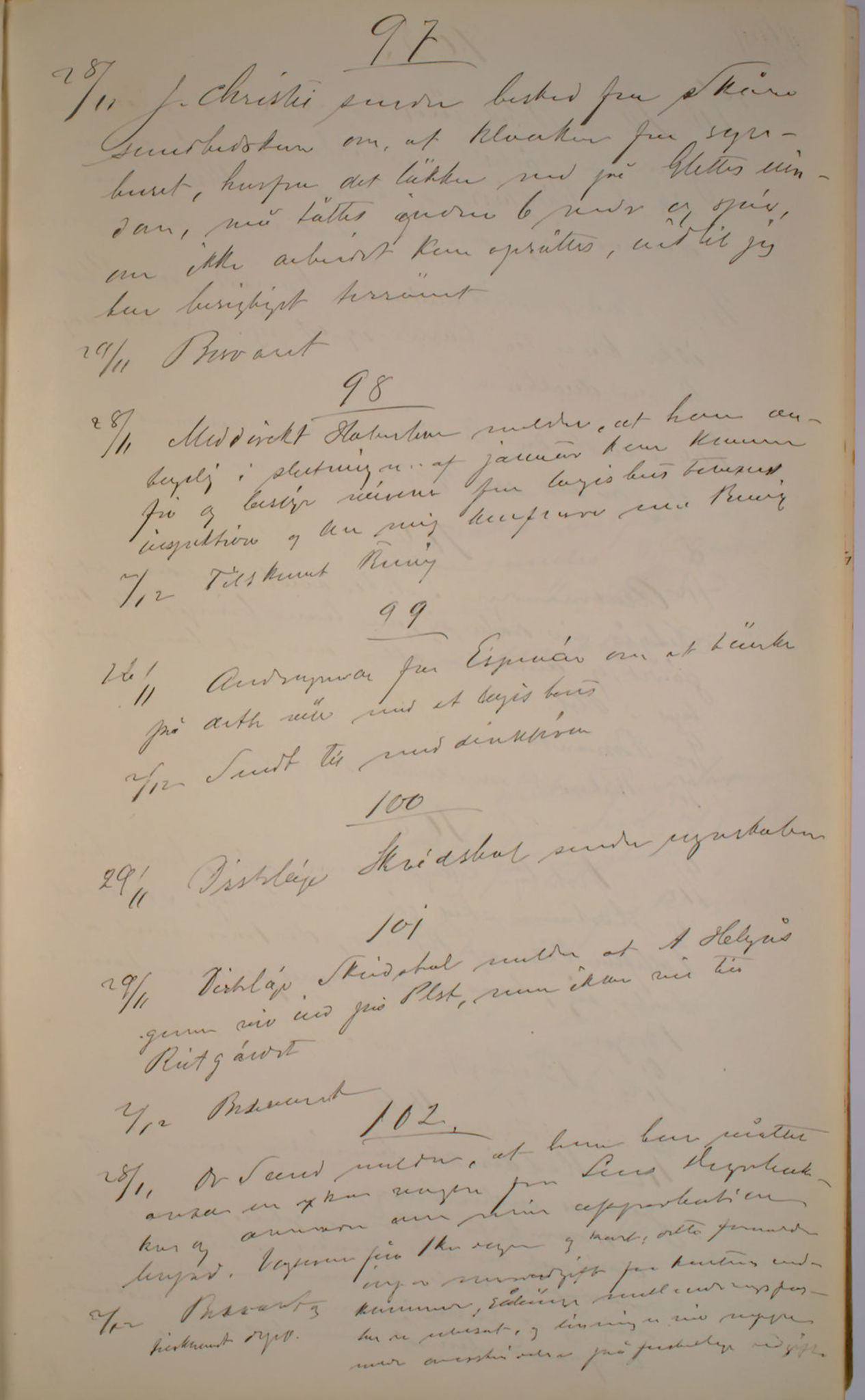 Lepraarkiver - Overlegen for den spedalske sykdom, AV/SAB-A-61001/B.c/L0007: Journal, 1899-1916