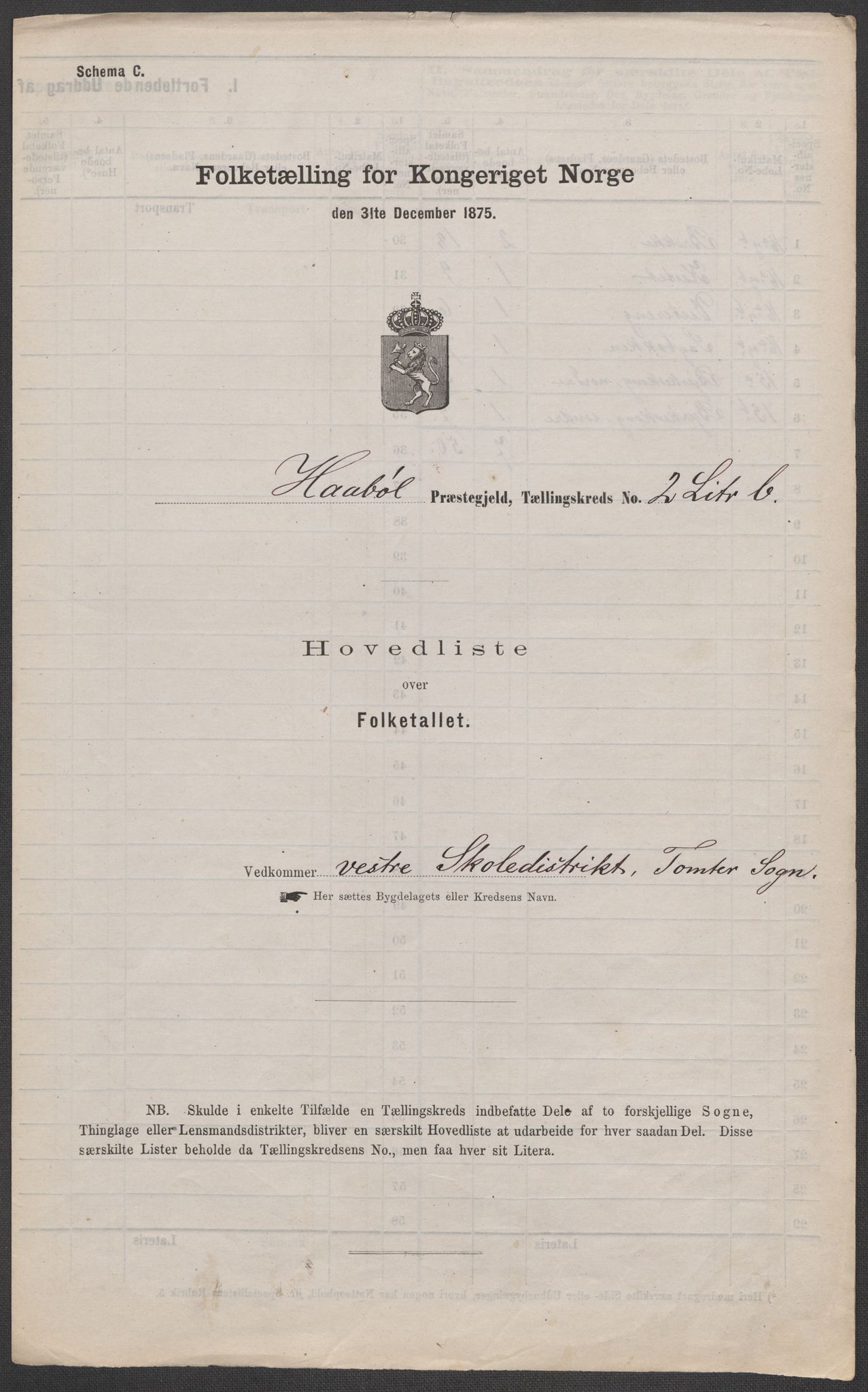 RA, 1875 census for 0138P Hobøl, 1875, p. 7