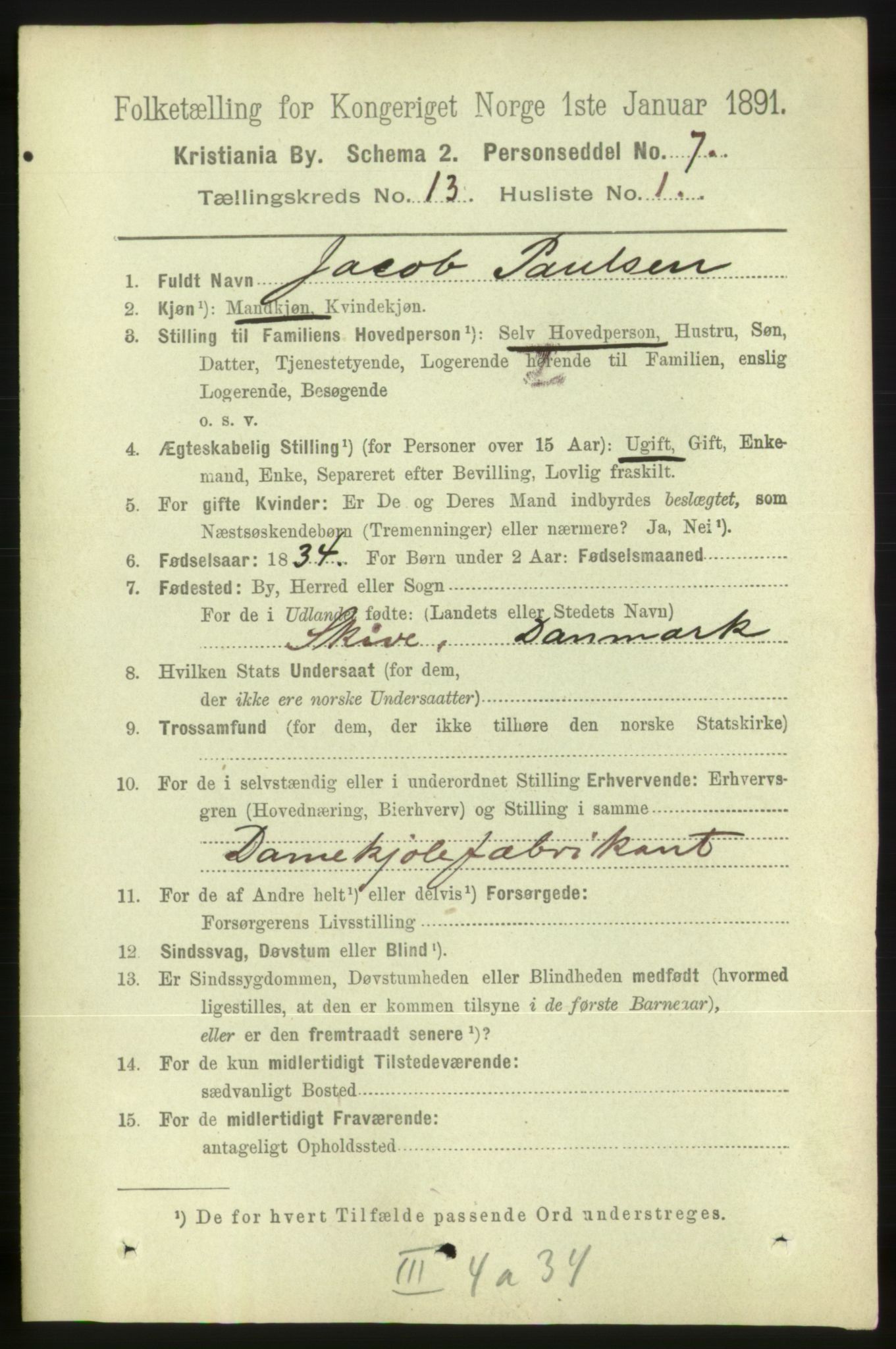 RA, 1891 census for 0301 Kristiania, 1891, p. 5977