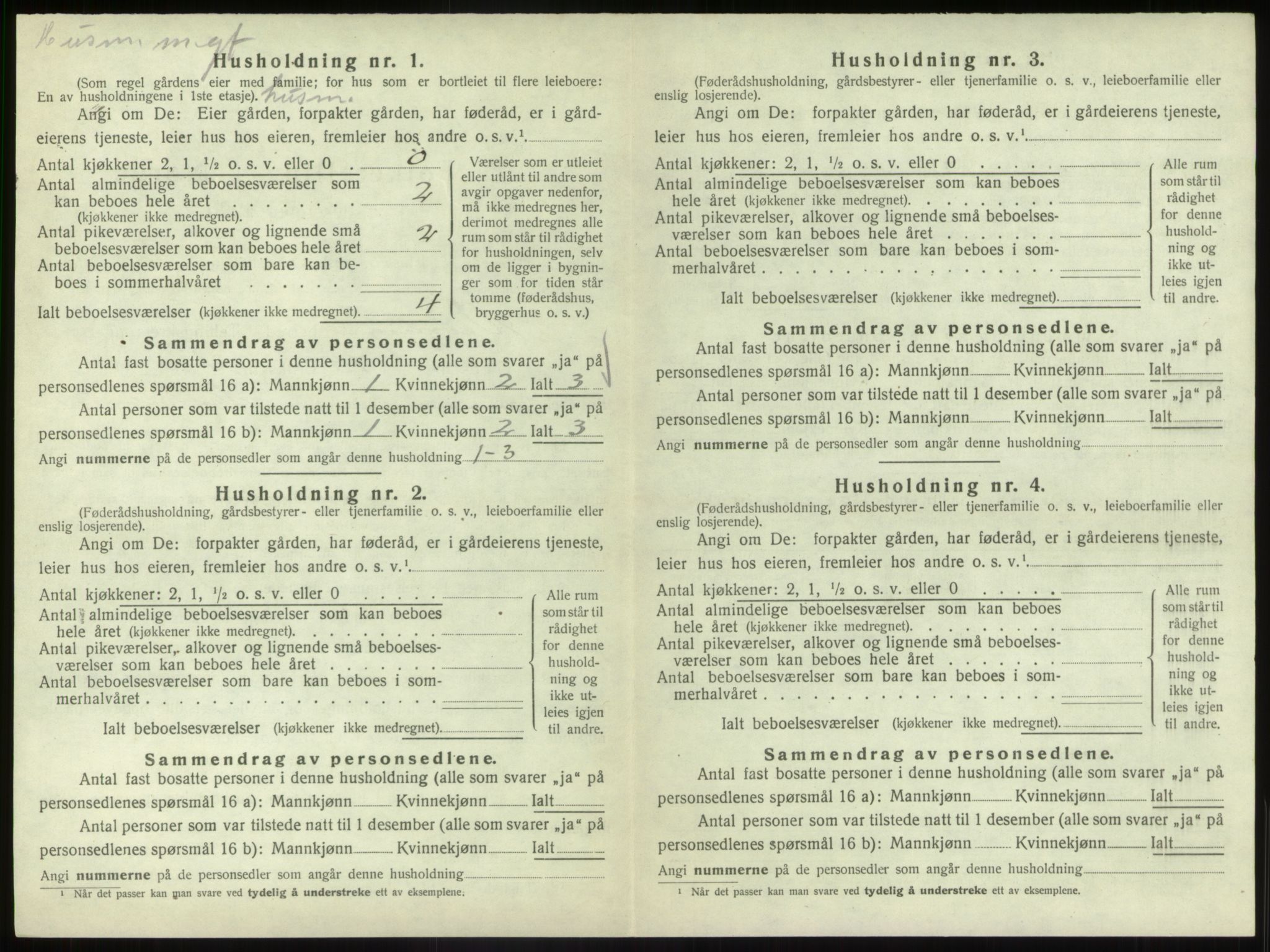 SAB, 1920 census for Vevring, 1920, p. 189