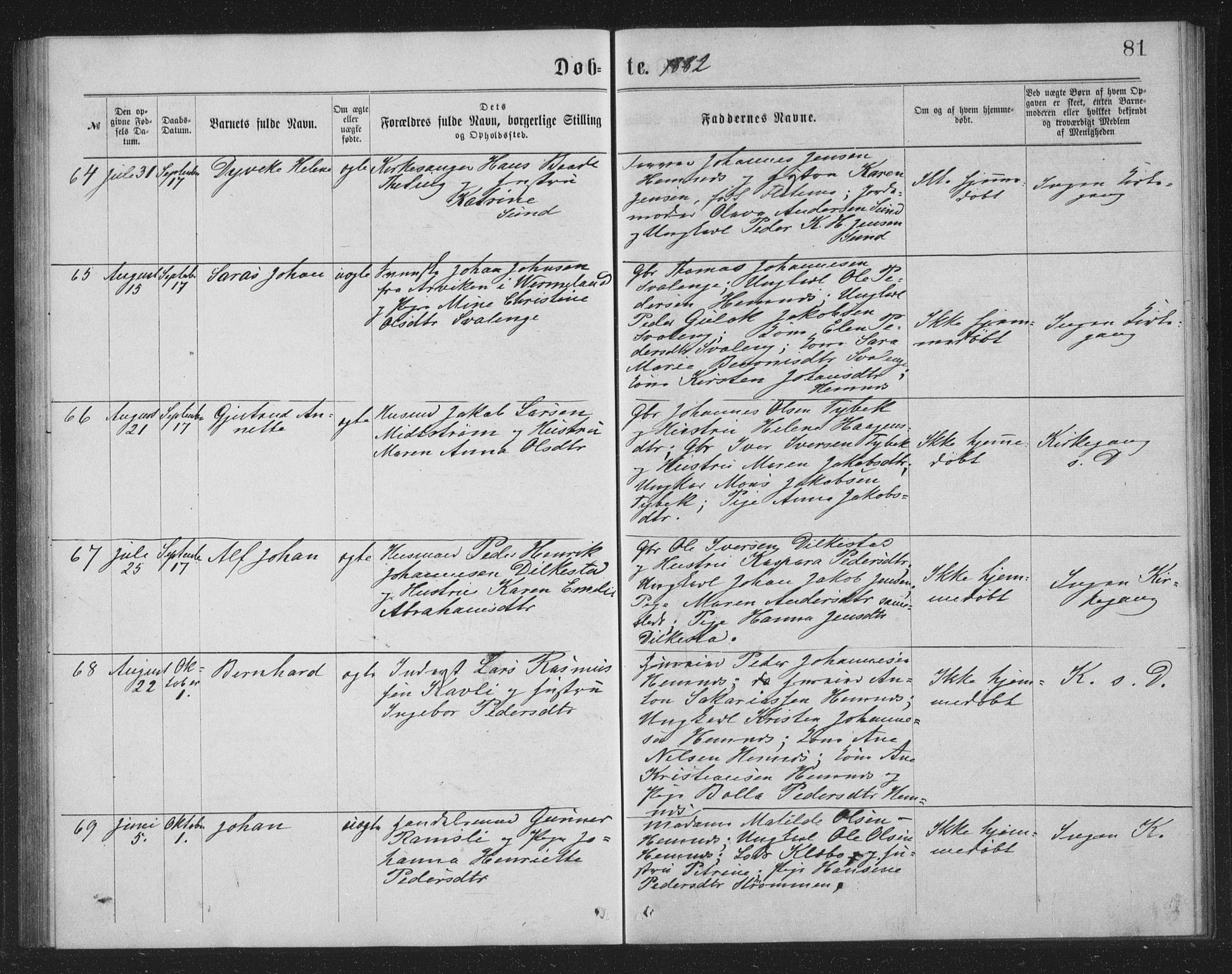 Ministerialprotokoller, klokkerbøker og fødselsregistre - Nordland, AV/SAT-A-1459/825/L0369: Parish register (copy) no. 825C06, 1873-1885, p. 81