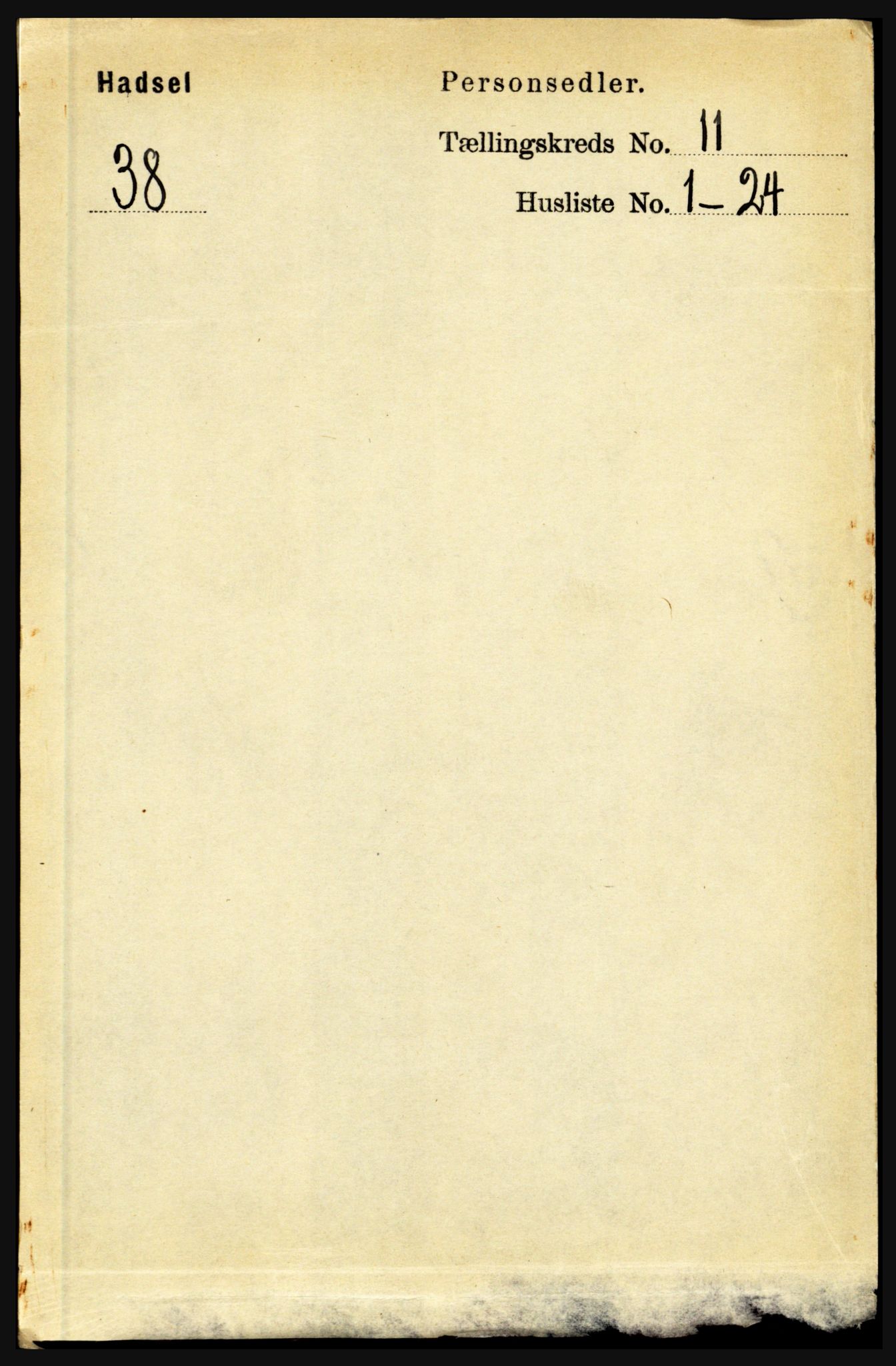 RA, 1891 census for 1866 Hadsel, 1891, p. 4719